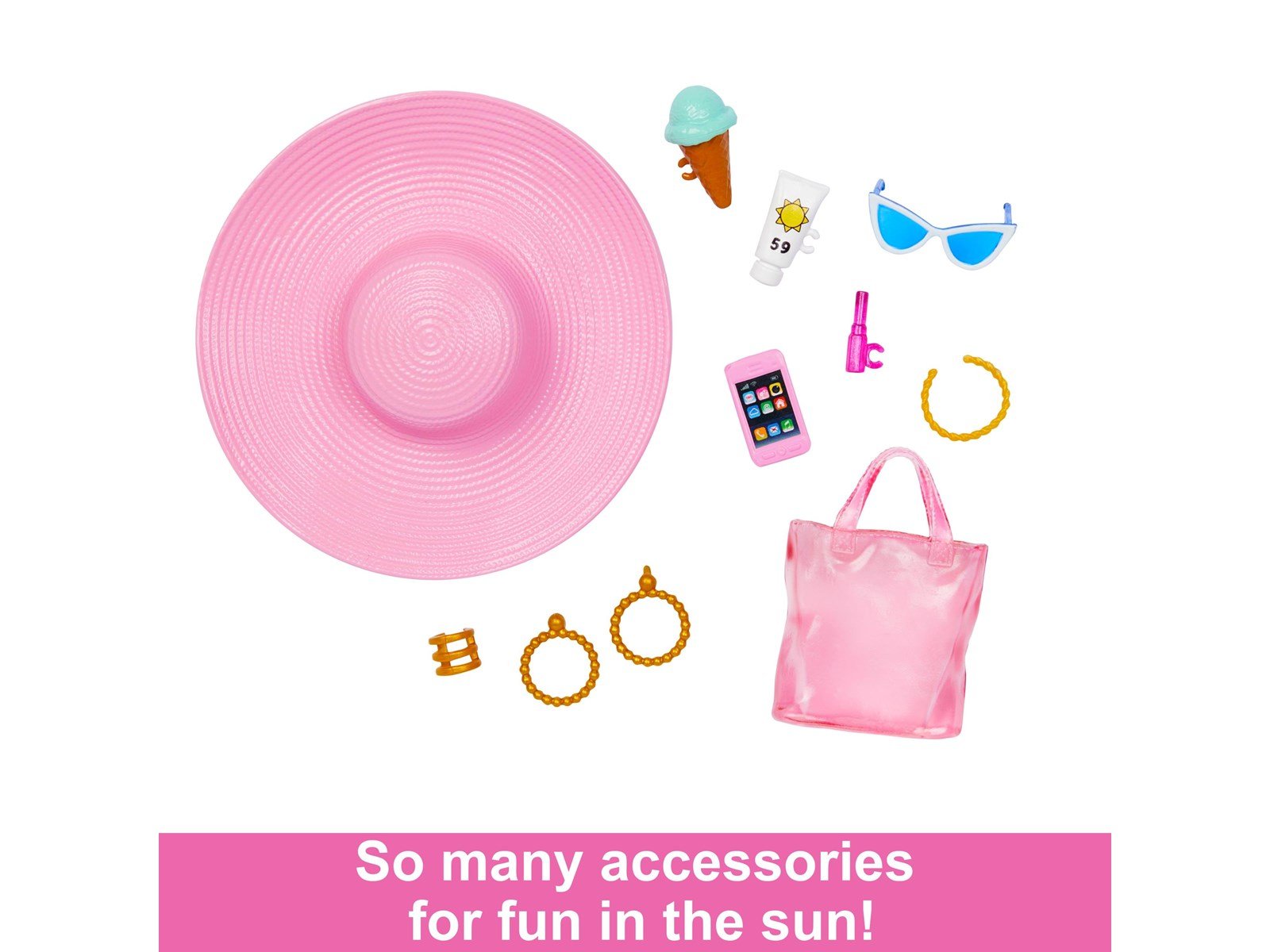 Barbie Beach Day  Doll With Swimsuit And Beach-Themed Accessories