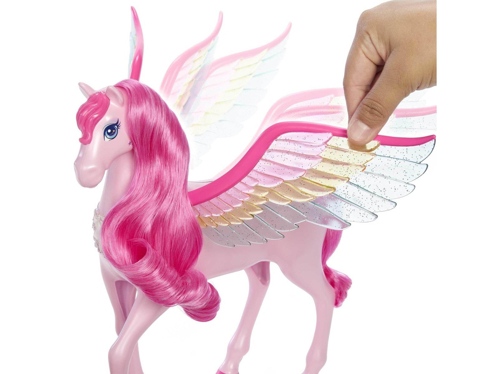 Barbie A Touch Of Magic Pink Pegasus With Puppy Winged Horse Toys With Lights And Sounds