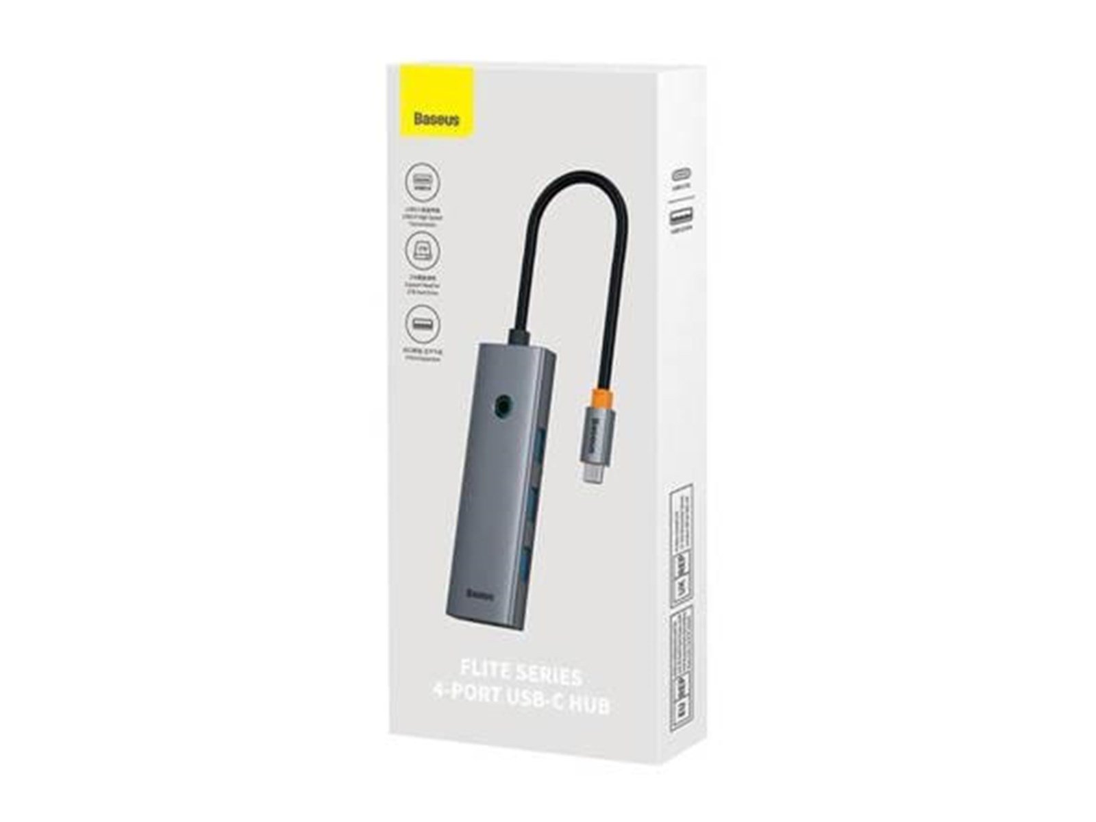 Baseus 4in1 Hub UltraJoy USB-C do USB 3.0 (space grey) USB-Hubs - USB 3.0 - 4 - Grau