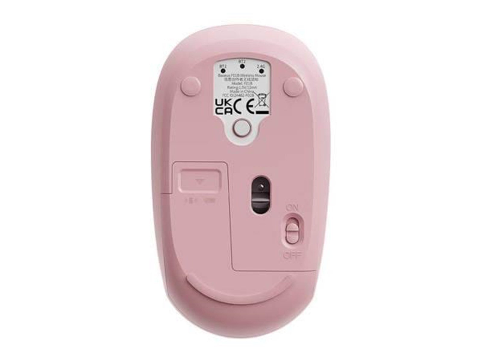 Baseus Wireless mouse F01B Tri-mode 2.4G BT5.0 1600 DPI (pink) - (Pink)