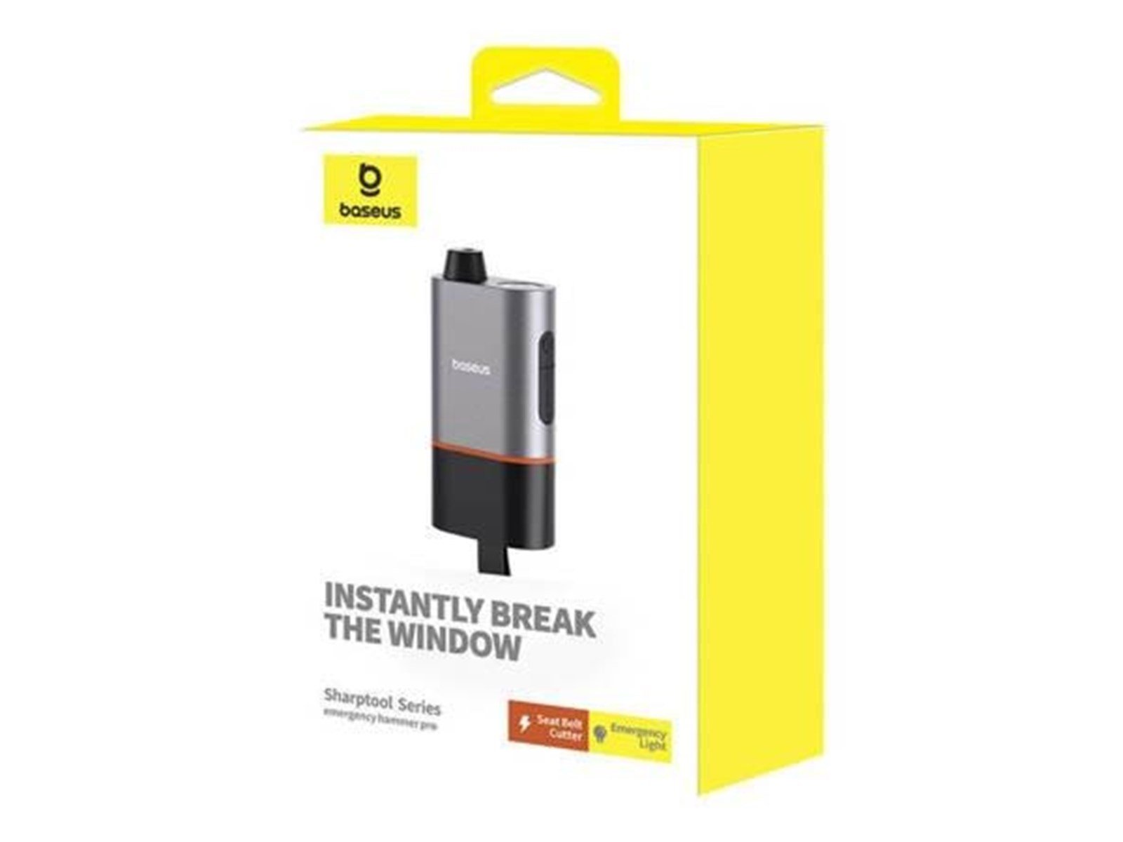 Baseus Sharp Tool Safety Hammer (Window-breaking+Safety belt cutting) Black