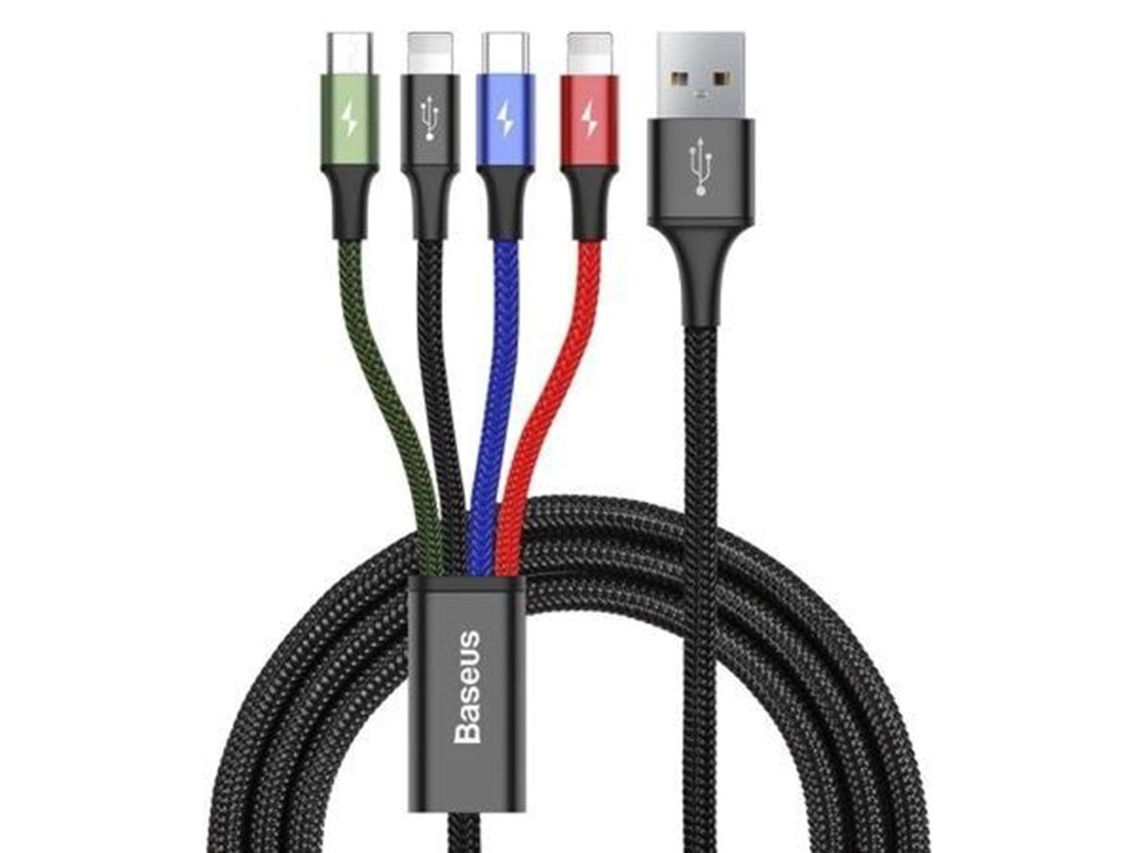 Baseus Fast USB cable 4in1 USB-C / 2x Lightning / Micro 3.5A 1.2m - black
