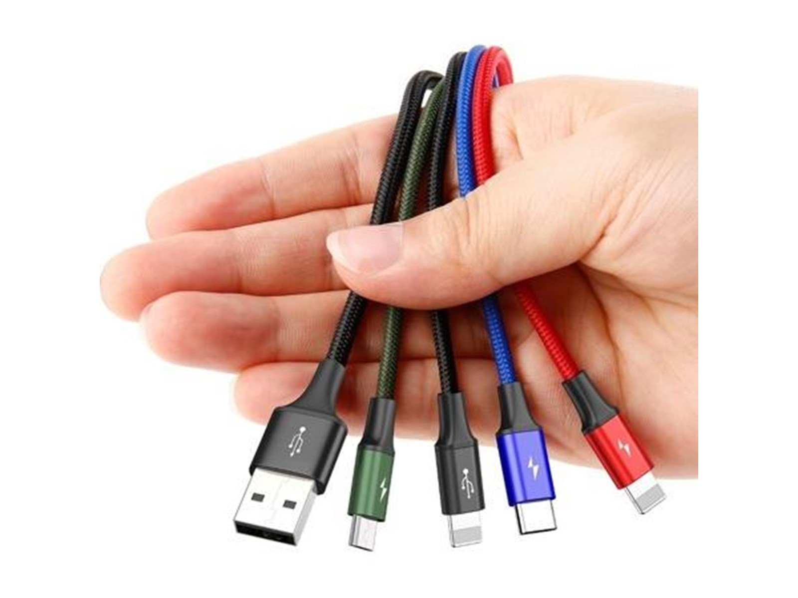 Baseus Fast USB cable 4in1 USB-C / 2x Lightning / Micro 3.5A 1.2m - black