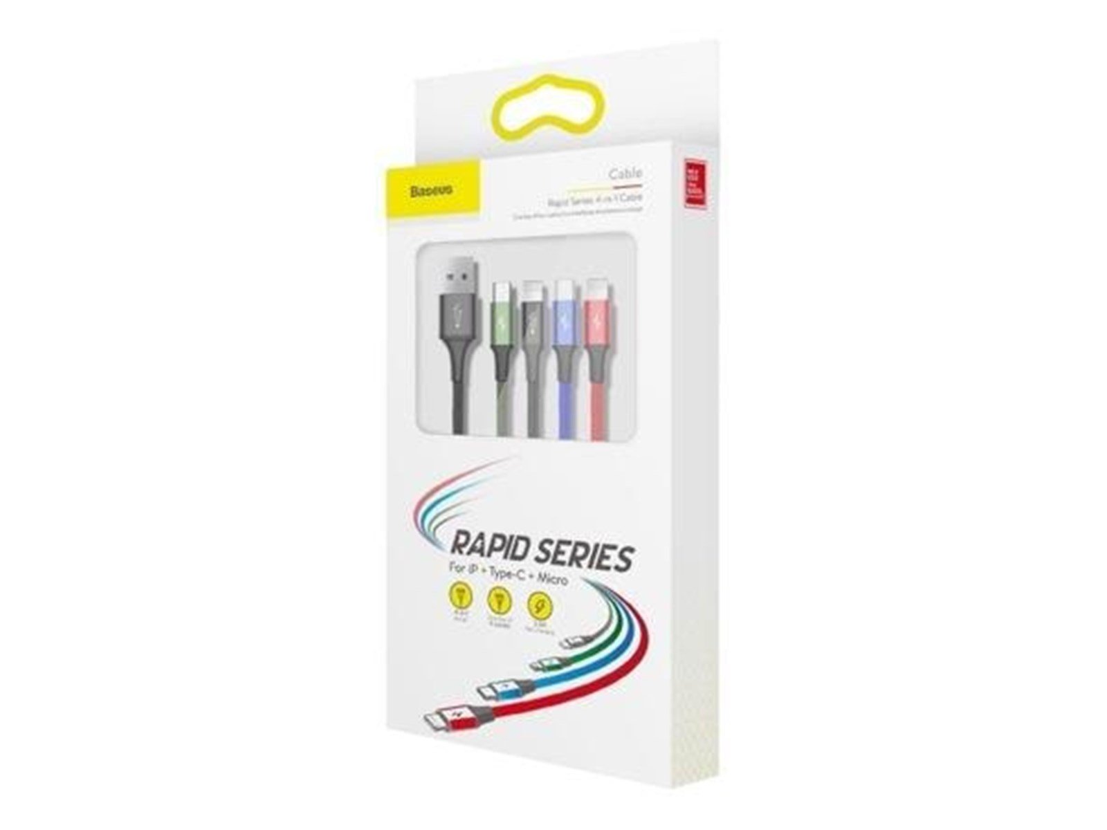 Baseus Fast USB cable 4in1 USB-C / 2x Lightning / Micro 3.5A 1.2m - black