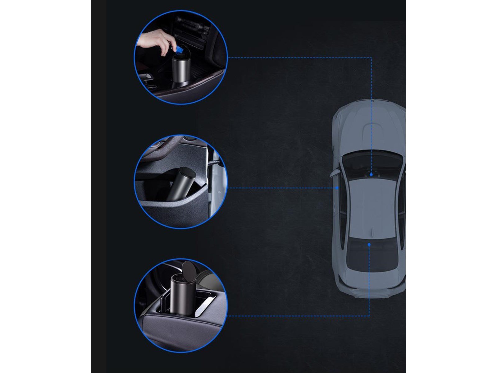 Baseus Gentleman Style Vehicle-mounted Trash Can Black