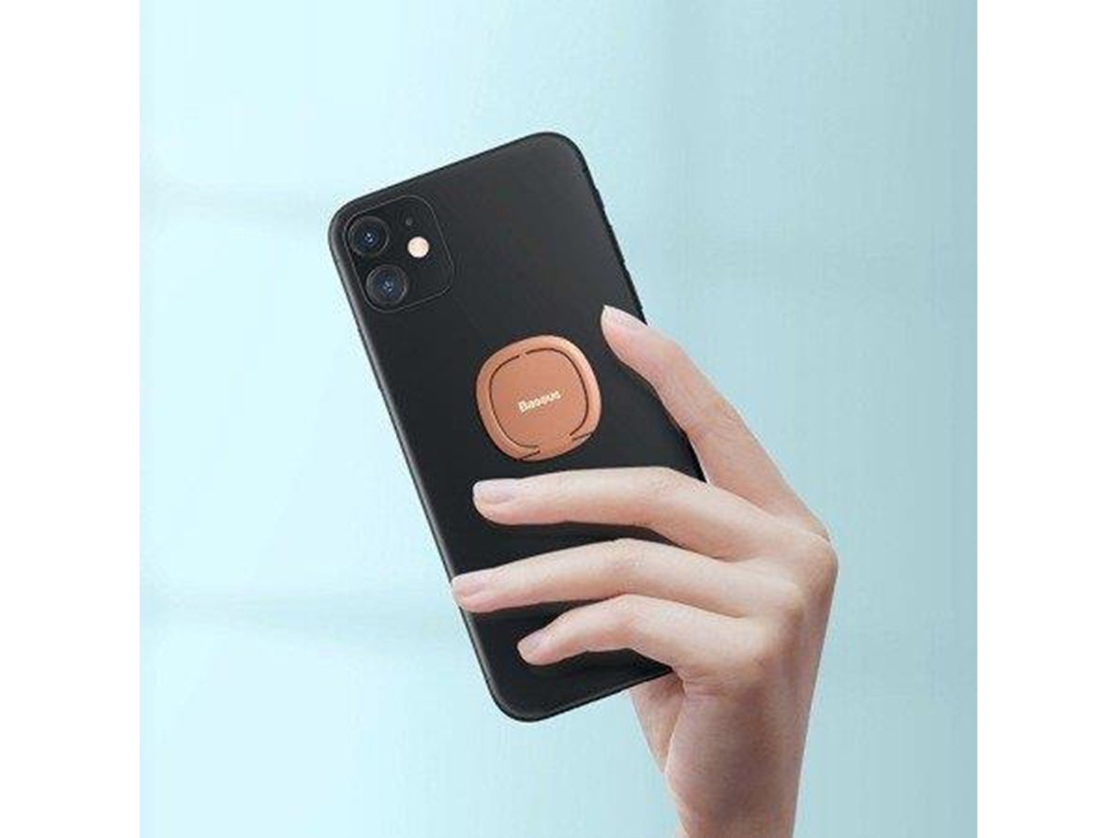 Baseus Invisible Ring holder for smartphones (rose gold)