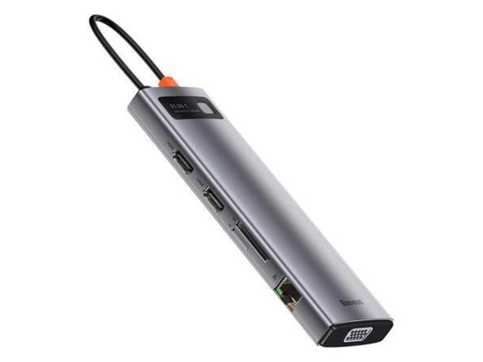 Baseus Hub 11in1 Metal Gleam Series USB-C to 3x USB 3.0 + 2x HDMI + USB-C PD + Ethernet RJ45 + microSD/SD + VGA + AUX USB-Hubs -