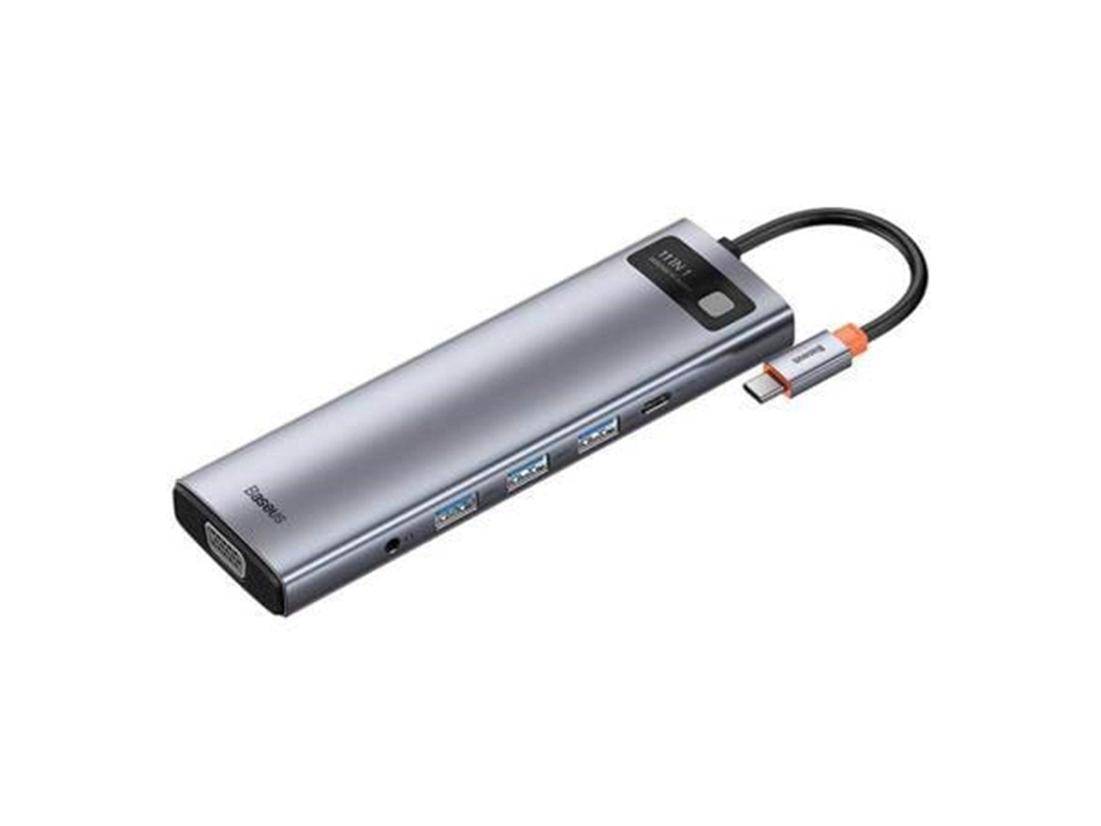 Baseus Hub 11in1 Metal Gleam Series USB-C to 3x USB 3.0 + 2x HDMI + USB-C PD + Ethernet RJ45 + microSD/SD + VGA + AUX USB-Hubs -