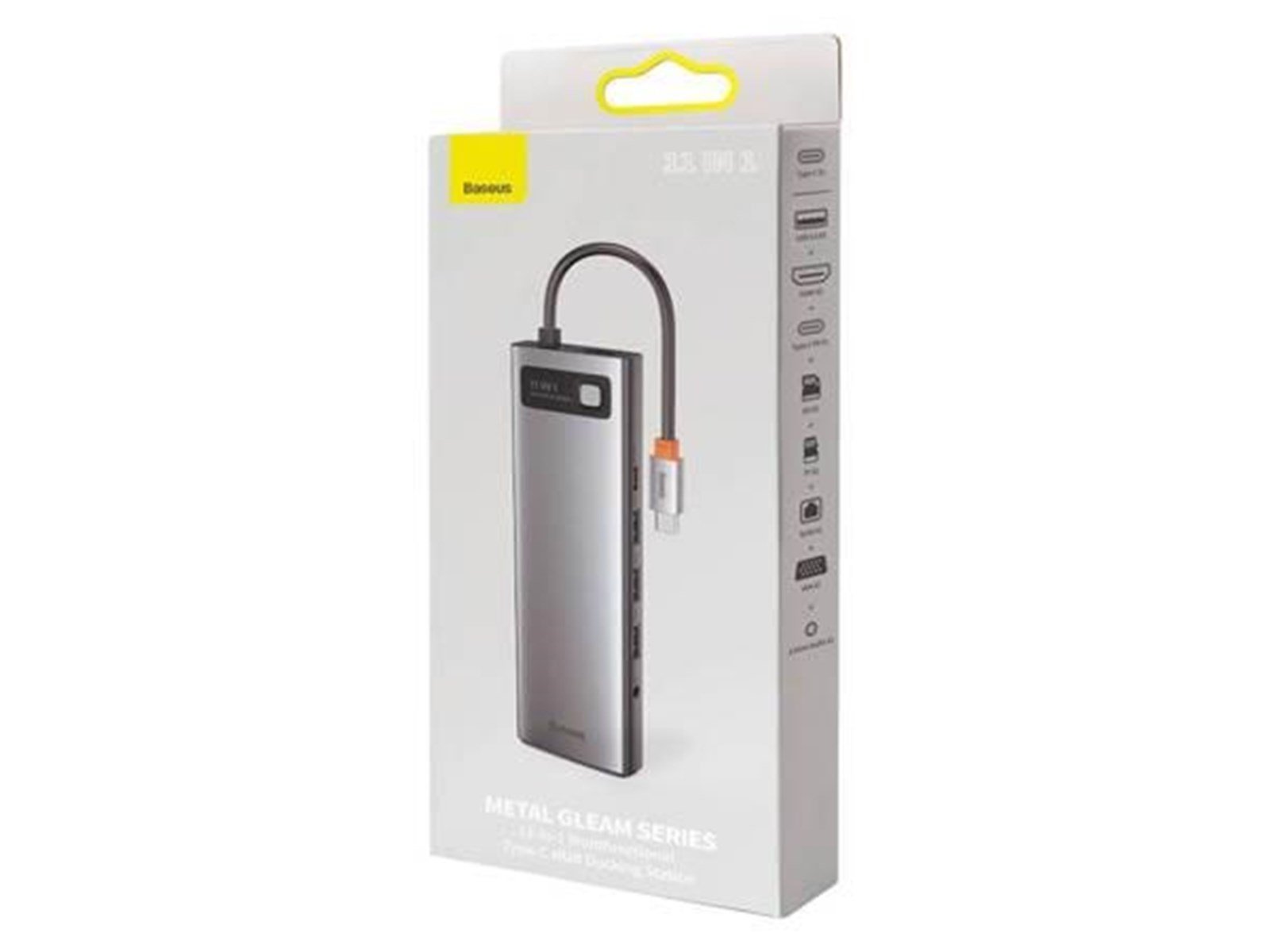 Baseus Hub 11in1 Metal Gleam Series USB-C to 3x USB 3.0 + 2x HDMI + USB-C PD + Ethernet RJ45 + microSD/SD + VGA + AUX USB-Hubs -