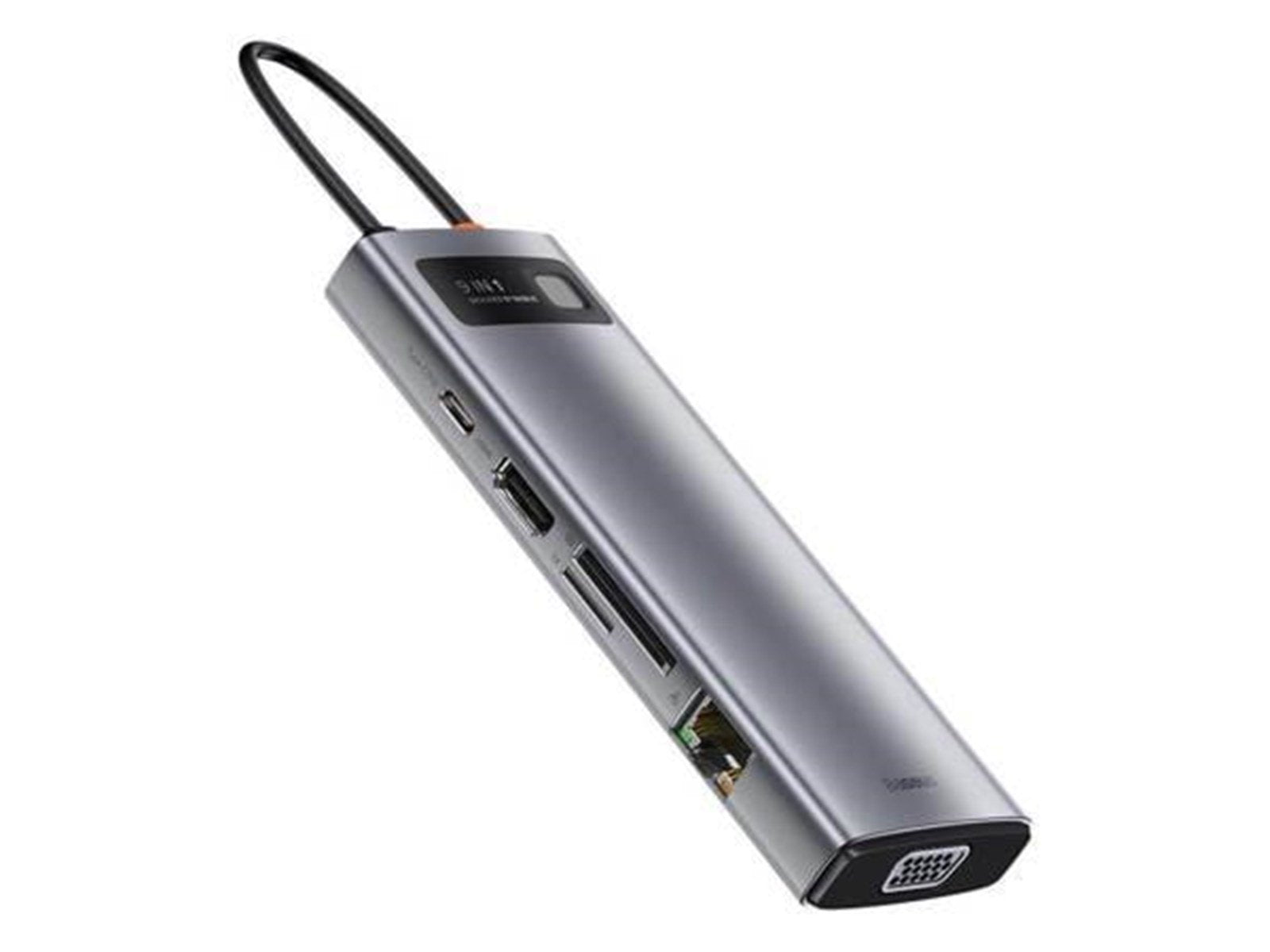Baseus Hub 9in1 Metal Gleam Series USB-C to 3x USB 3.0 + HDMI + USB-C PD + Ethernet RJ45 + microSD/SD + VGA + HDMI + USB-C PD +