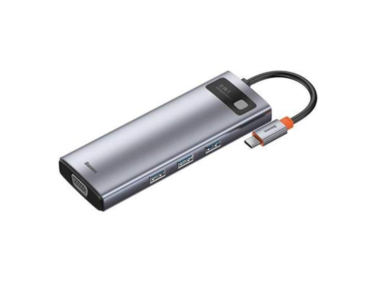 Baseus Hub 9in1 Metal Gleam Series USB-C to 3x USB 3.0 + HDMI + USB-C PD + Ethernet RJ45 + microSD/SD + VGA + HDMI + USB-C PD +