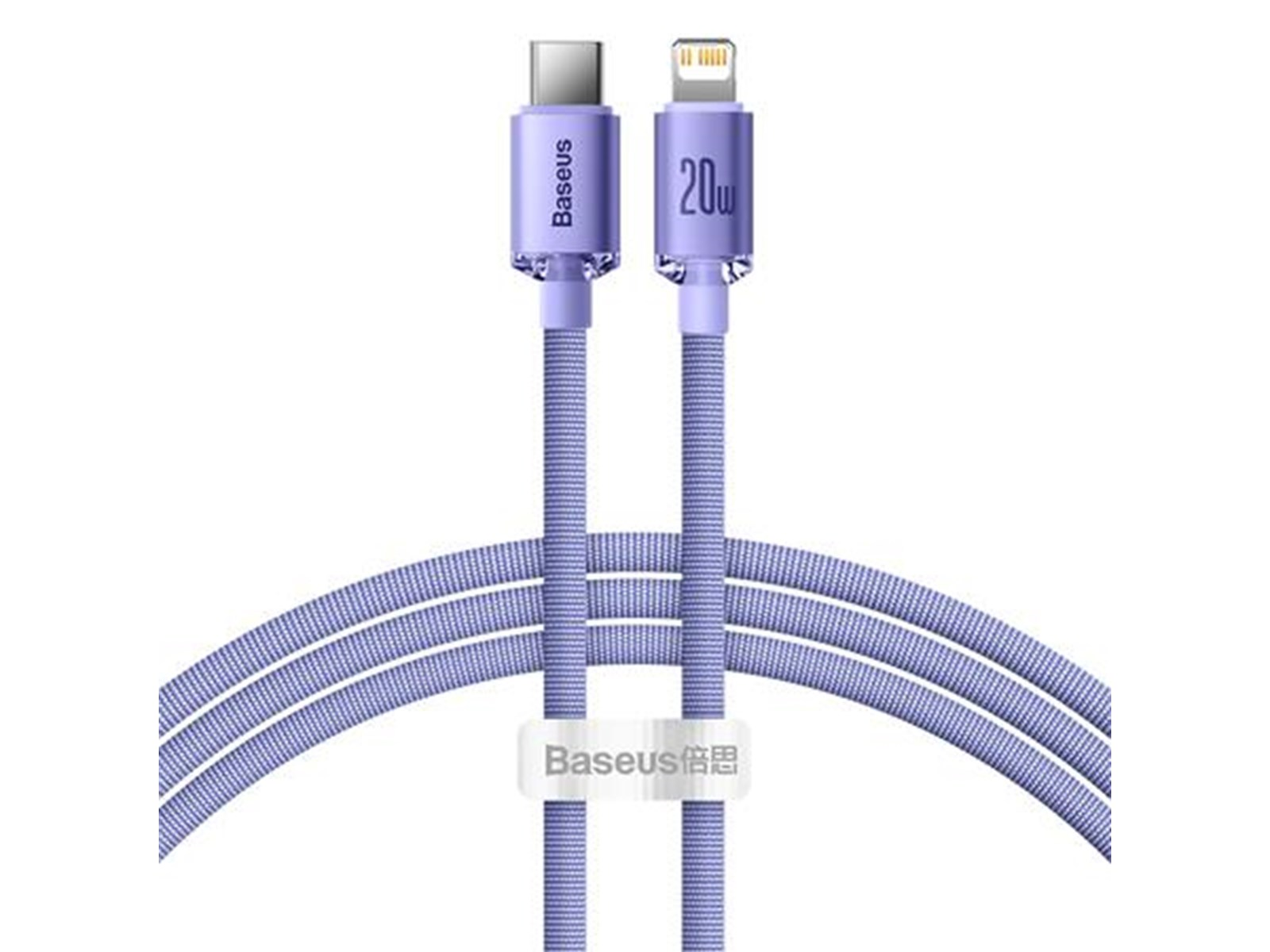 Baseus Crystal Shine cable USB-C to Lightning 20W PD 1.2m (purple)