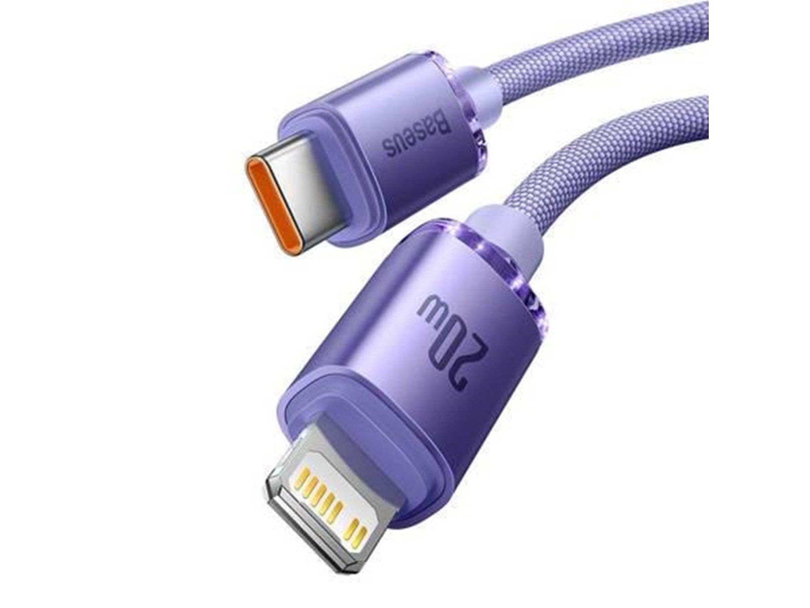 Baseus Crystal Shine cable USB-C to Lightning 20W PD 1.2m (purple)