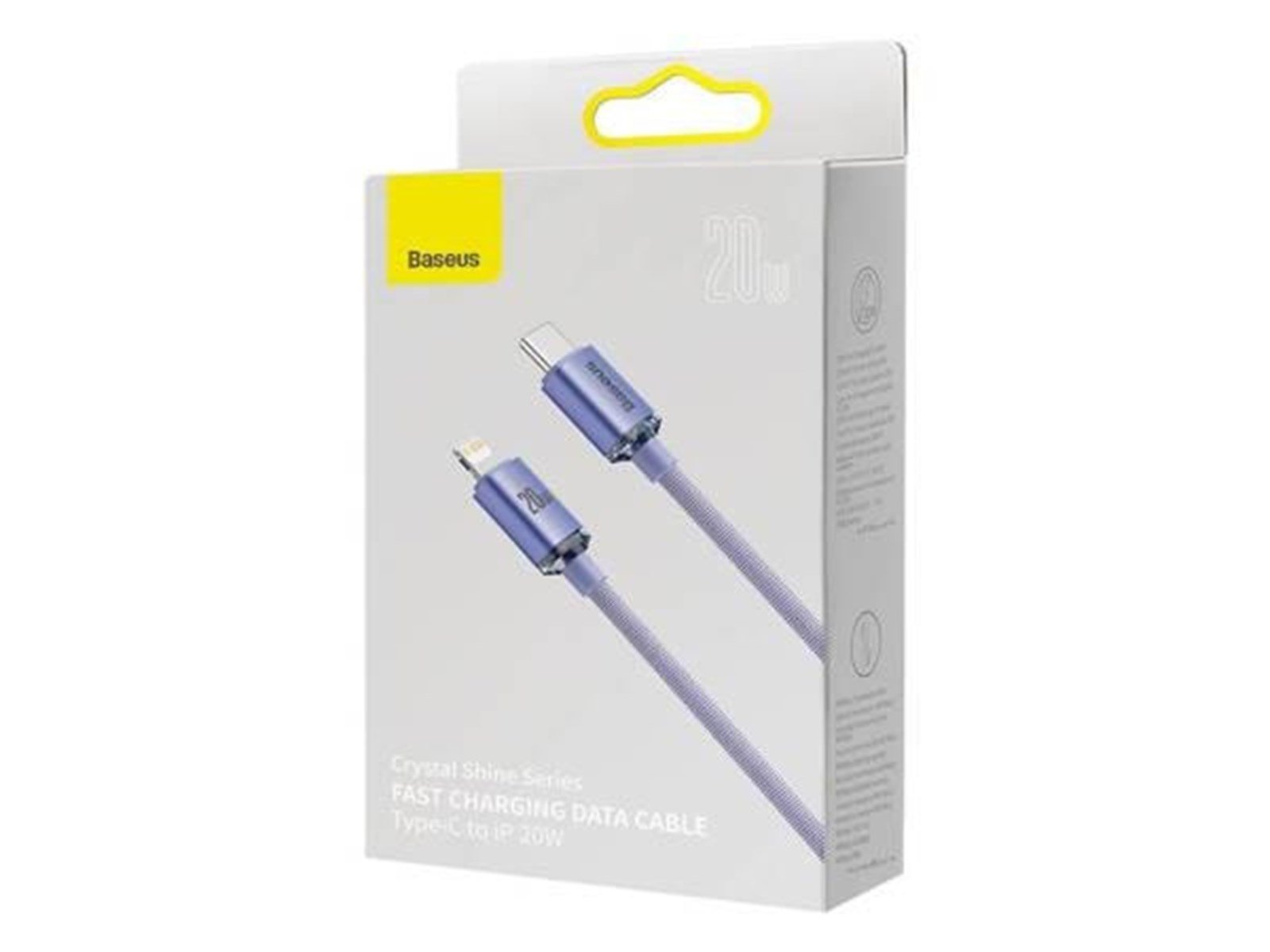 Baseus Crystal Shine cable USB-C to Lightning 20W PD 1.2m (purple)