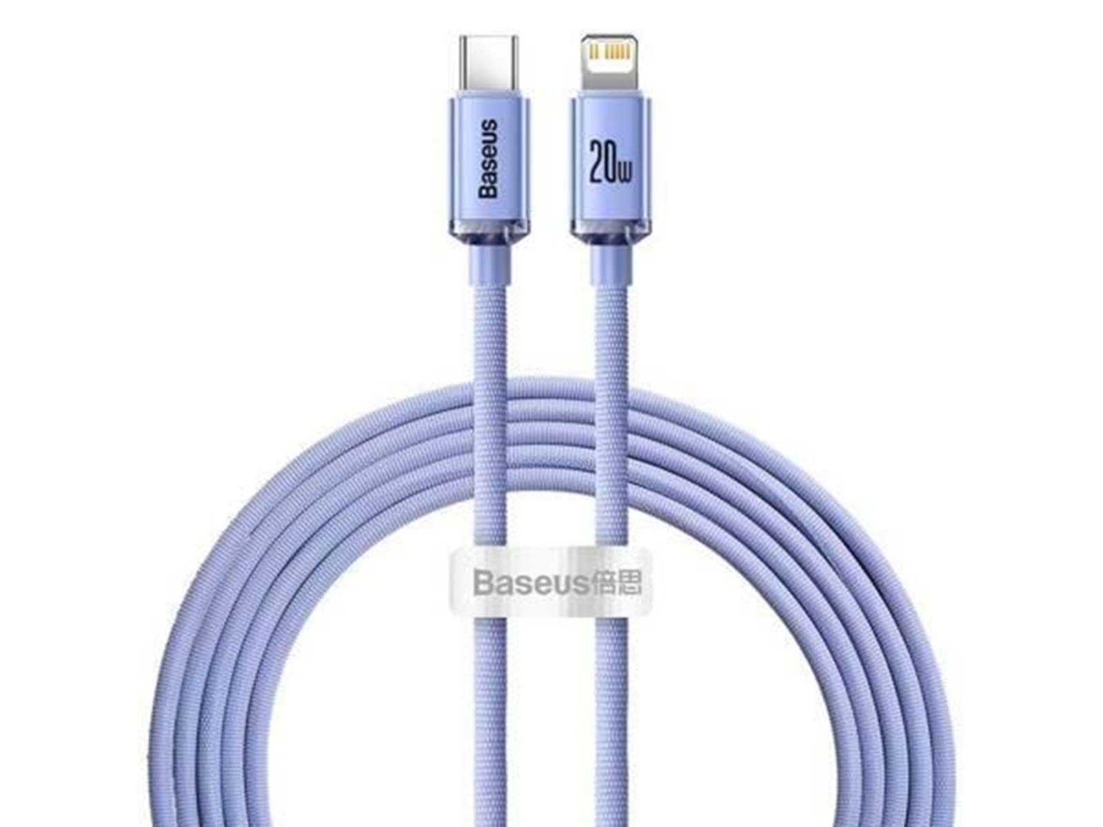 Baseus Crystal cable USB-C to Lightning 20W PD 2m (violet)