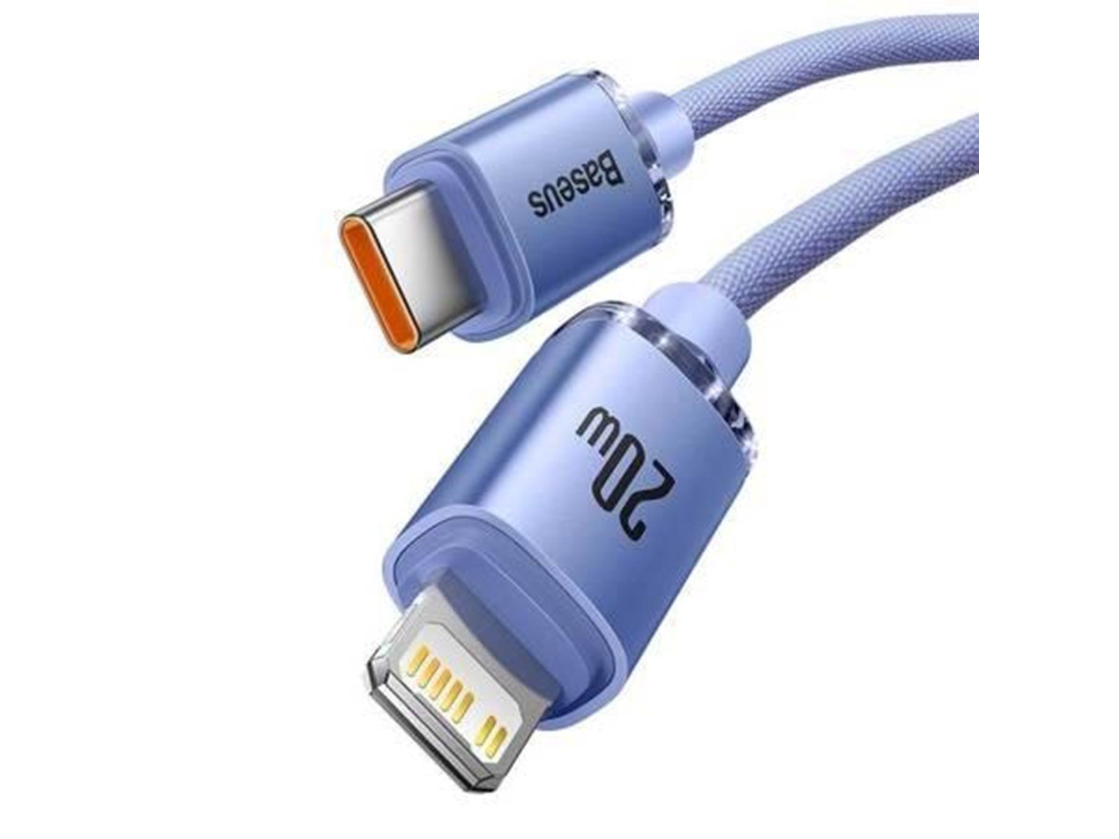 Baseus Crystal cable USB-C to Lightning 20W PD 2m (violet)