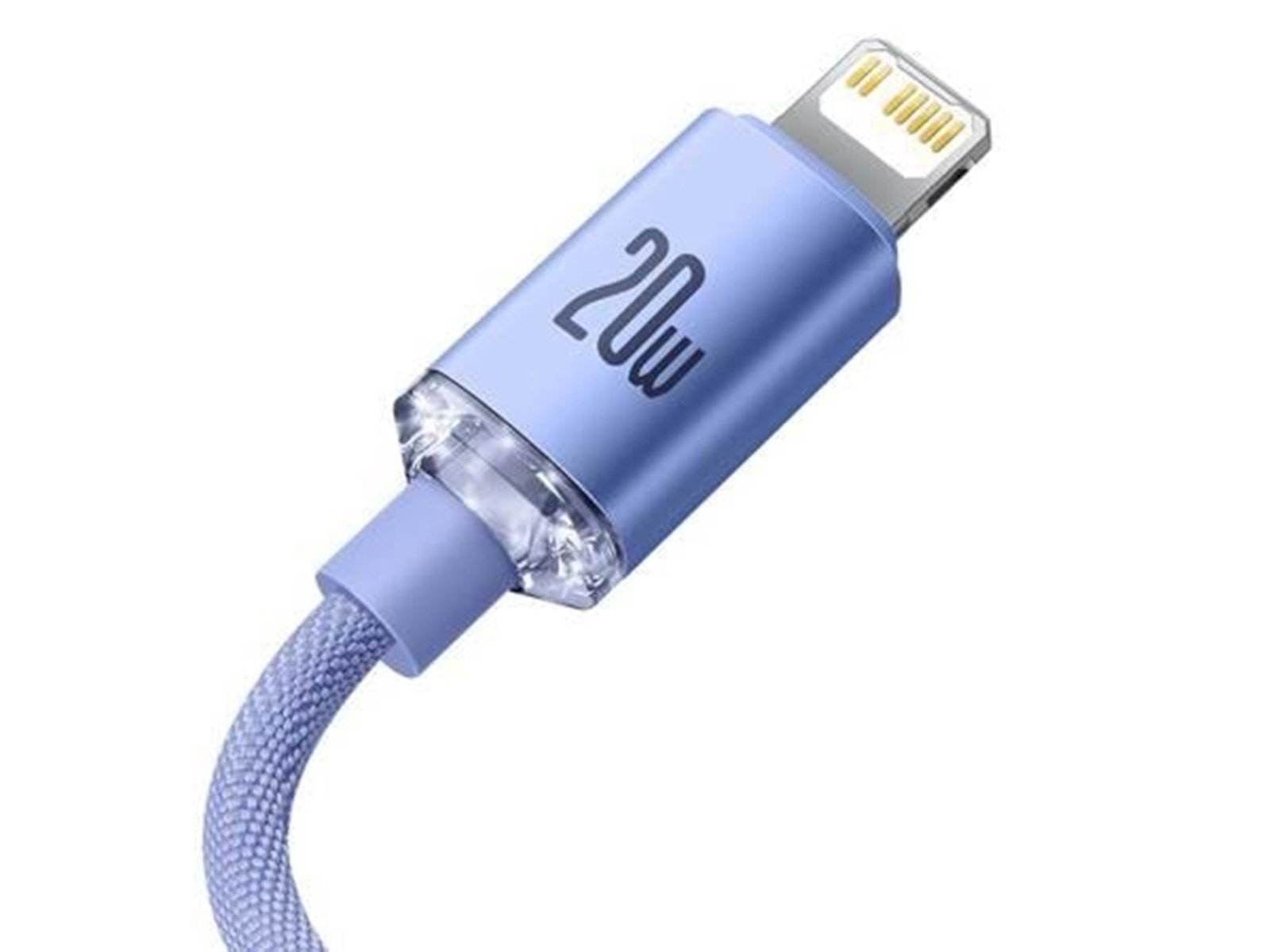 Baseus Crystal cable USB-C to Lightning 20W PD 2m (violet)
