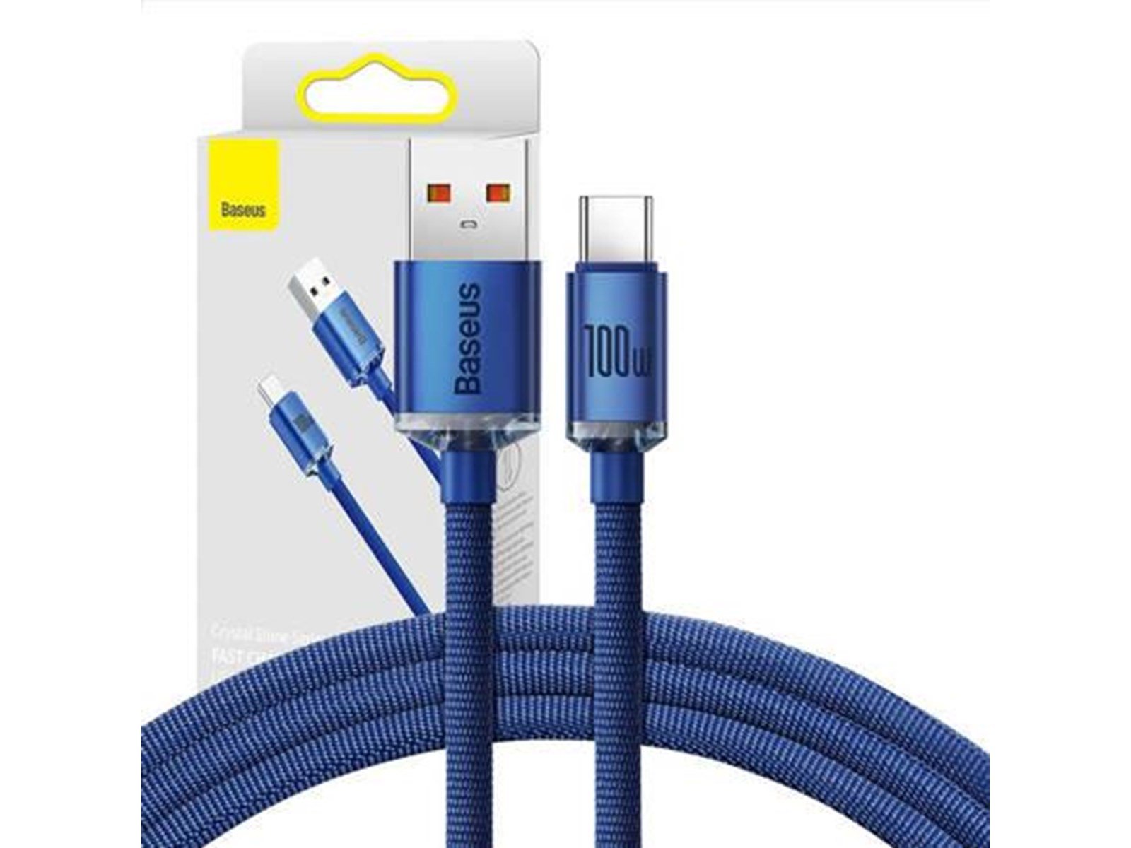 Baseus Crystal Shine cable USB to USB-C 5A100W1.2m (blue)