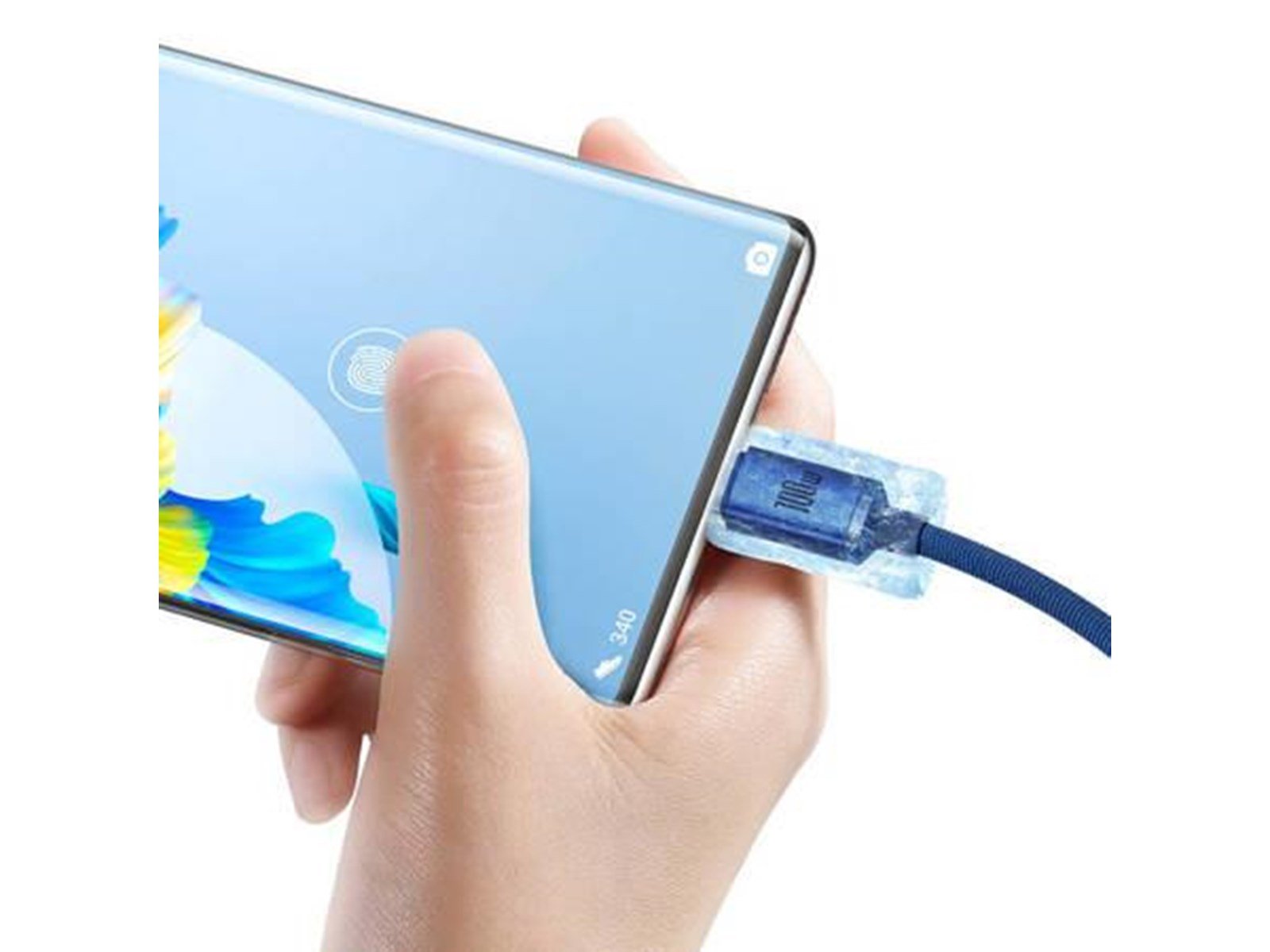 Baseus Crystal Shine cable USB to USB-C 5A100W1.2m (blue)