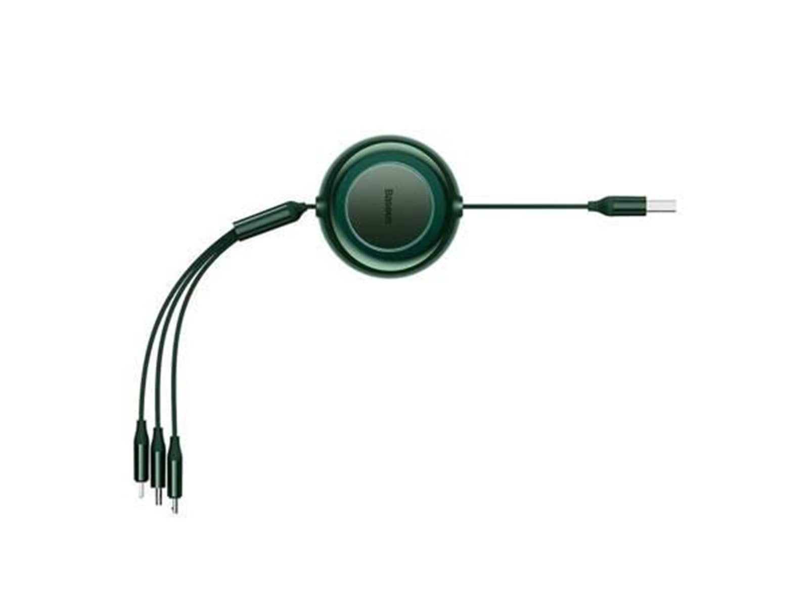 Baseus Bright Mirror 2 USB 3-in-1 cable for micro USB / USB-C / Lightning 3.5A 1.1m (Green) USB-Hubs - USB 2.0 - 4 - Grün