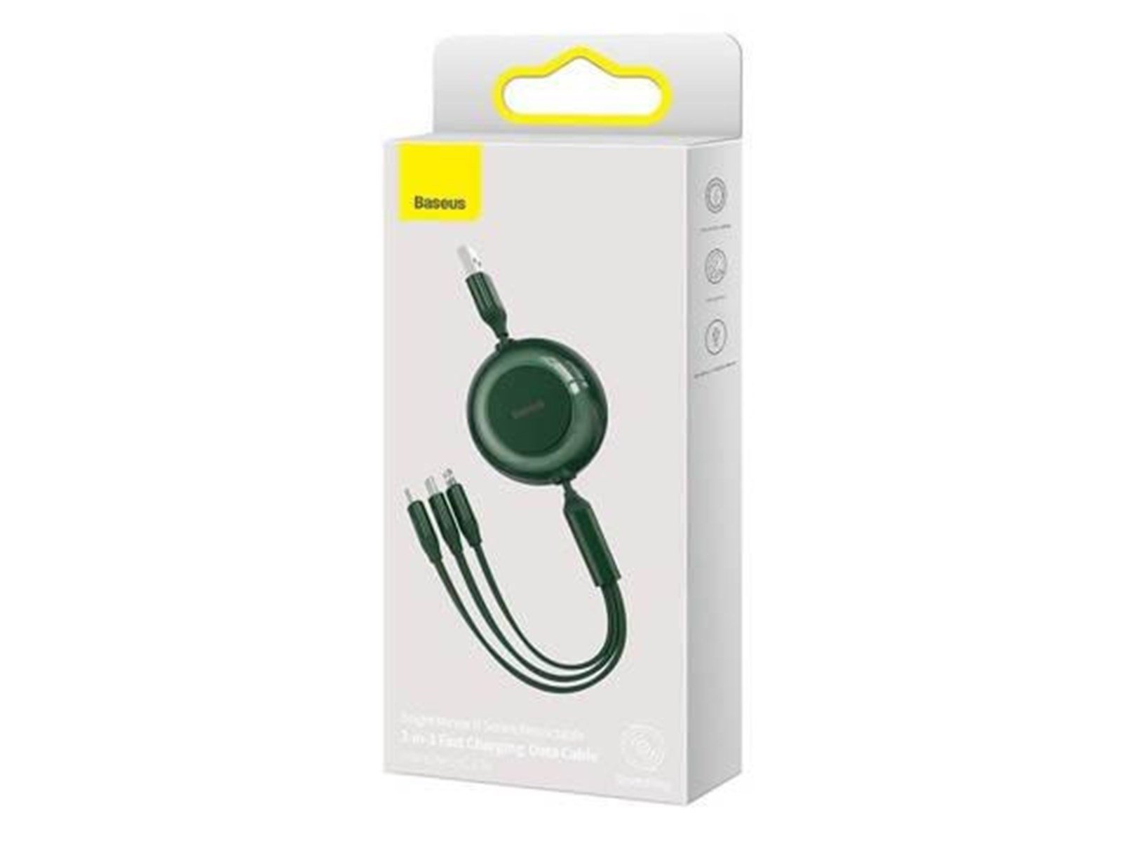 Baseus Bright Mirror 2 USB 3-in-1 cable for micro USB / USB-C / Lightning 3.5A 1.1m (Green) USB-Hubs - USB 2.0 - 4 - Grün