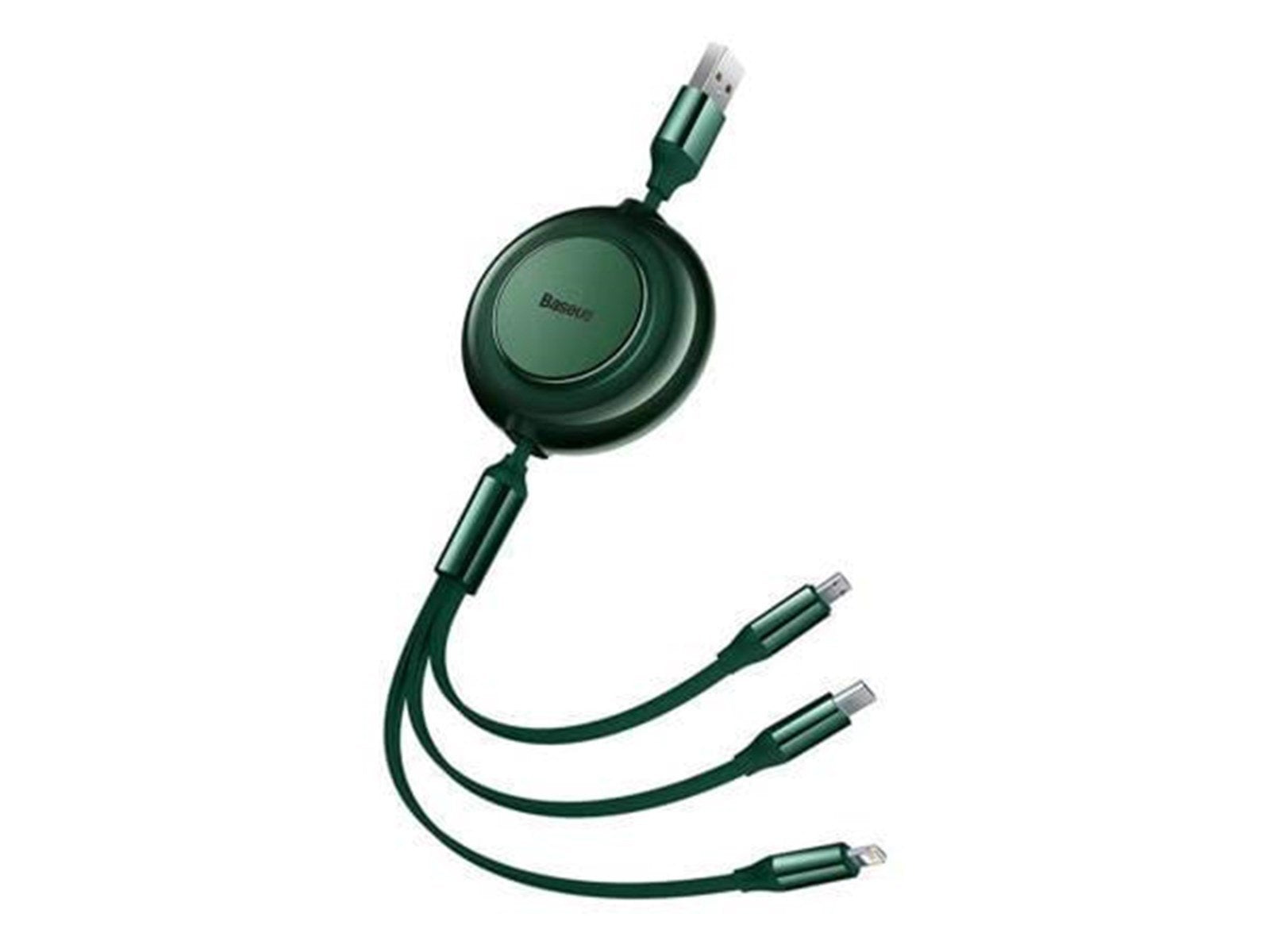 Baseus Bright Mirror 2 USB 3-in-1 cable for micro USB / USB-C / Lightning 3.5A 1.1m (Green) USB-Hubs - USB 2.0 - 4 - Grün