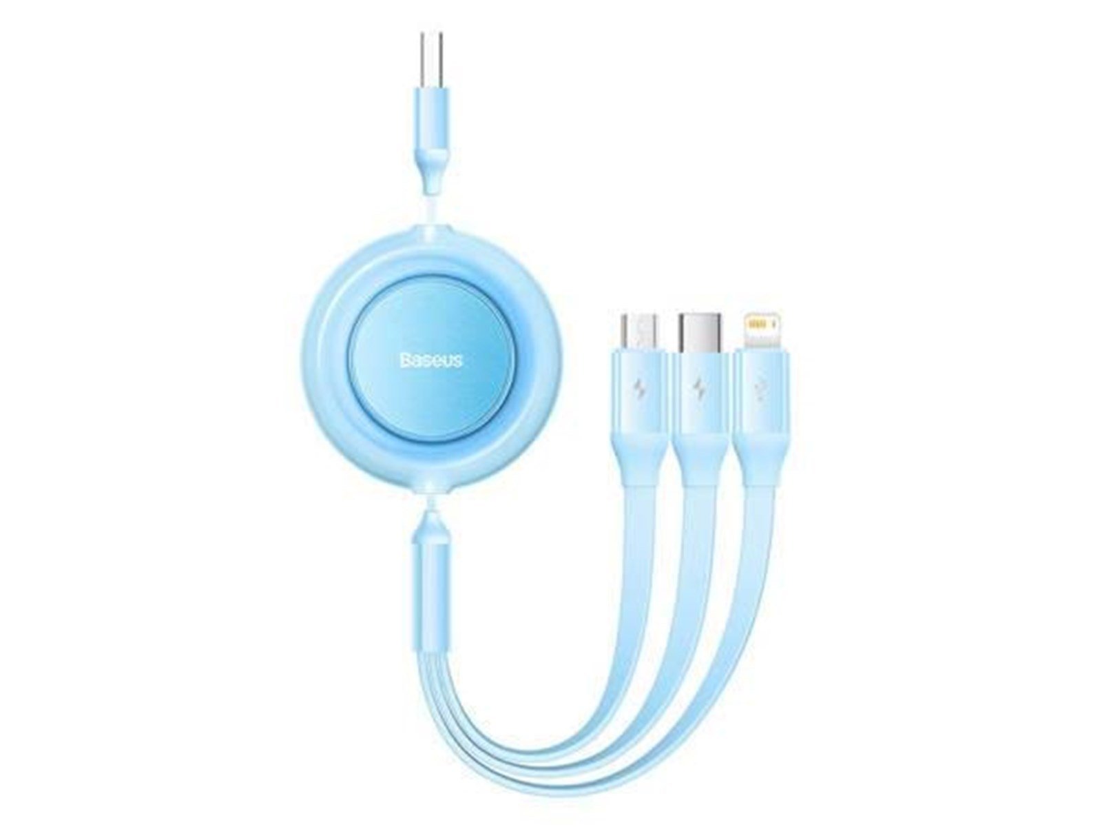 Baseus Bright Mirror 2 USB 3-in-1 cable for micro USB / USB-C / Lightning 3.5A 1.1m (Sky blue) USB-Hubs - USB 2.0 - 4 - Blau