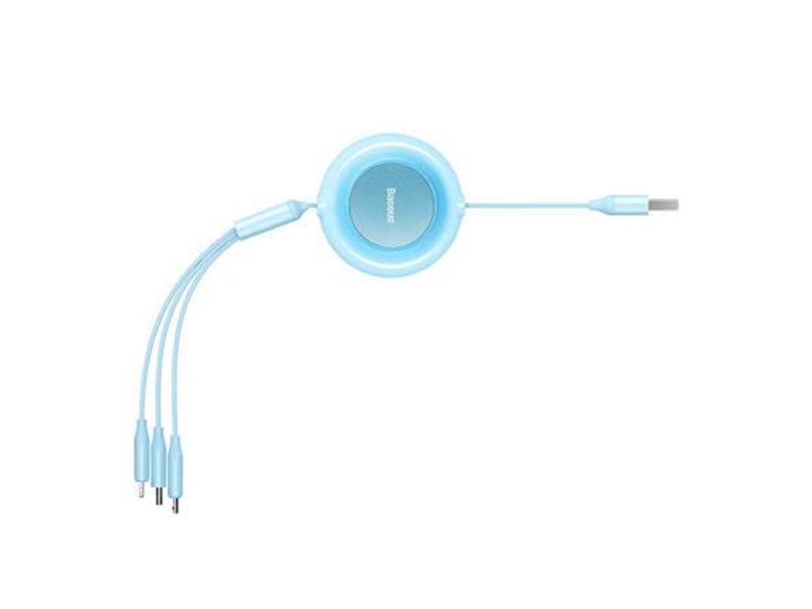 Baseus Bright Mirror 2 USB 3-in-1 cable for micro USB / USB-C / Lightning 3.5A 1.1m (Sky blue) USB-Hubs - USB 2.0 - 4 - Blau