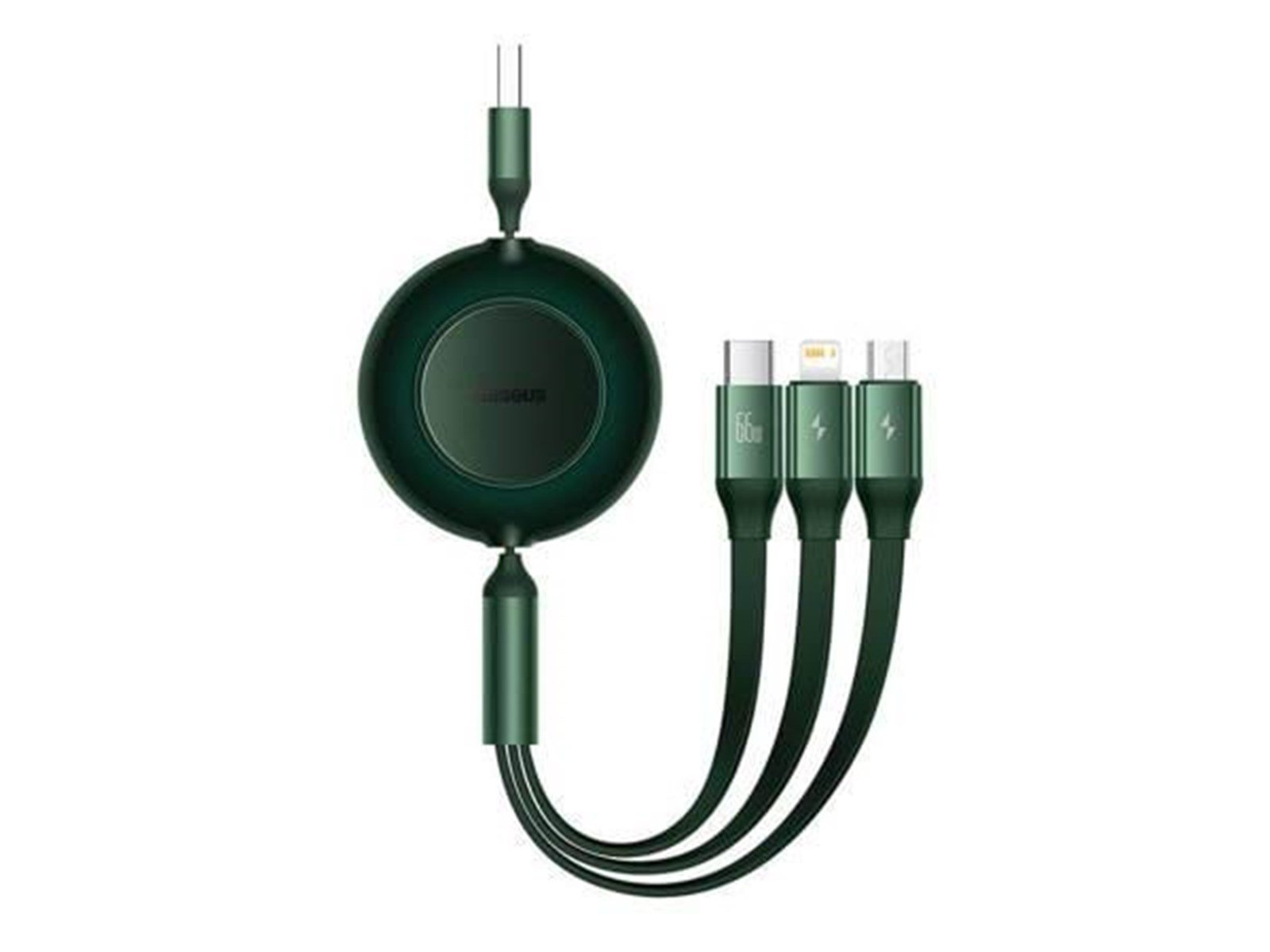 Baseus Bright Mirror 3 USB 3-in-1 cable for micro USB / USB-C / Lightning 66W / 2A 1.1m (Green) USB-Hubs - USB 2.0 - 4 - Grün