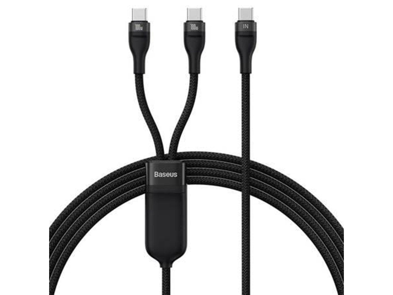 Baseus 2in1 USB cable  Flash Series USB-C do USB-C 100W 1.5m (black)