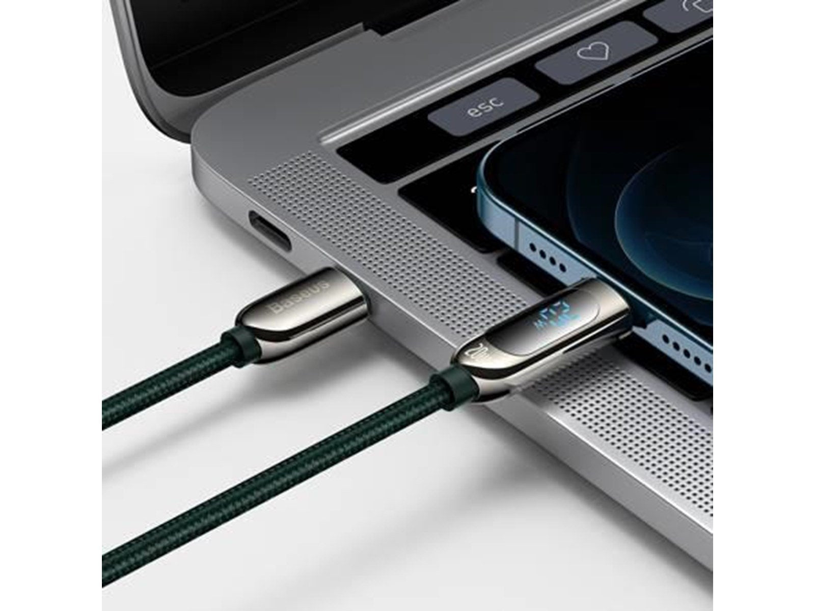 Baseus USB-C cable for Lightning  Display PD 20W 2m (green)