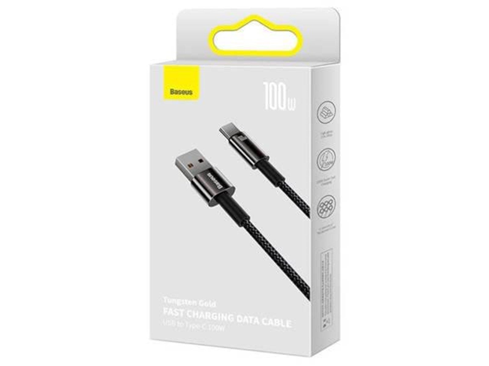 Baseus Tungsten Gold Cable USB to USB-C 100W 1m (black)