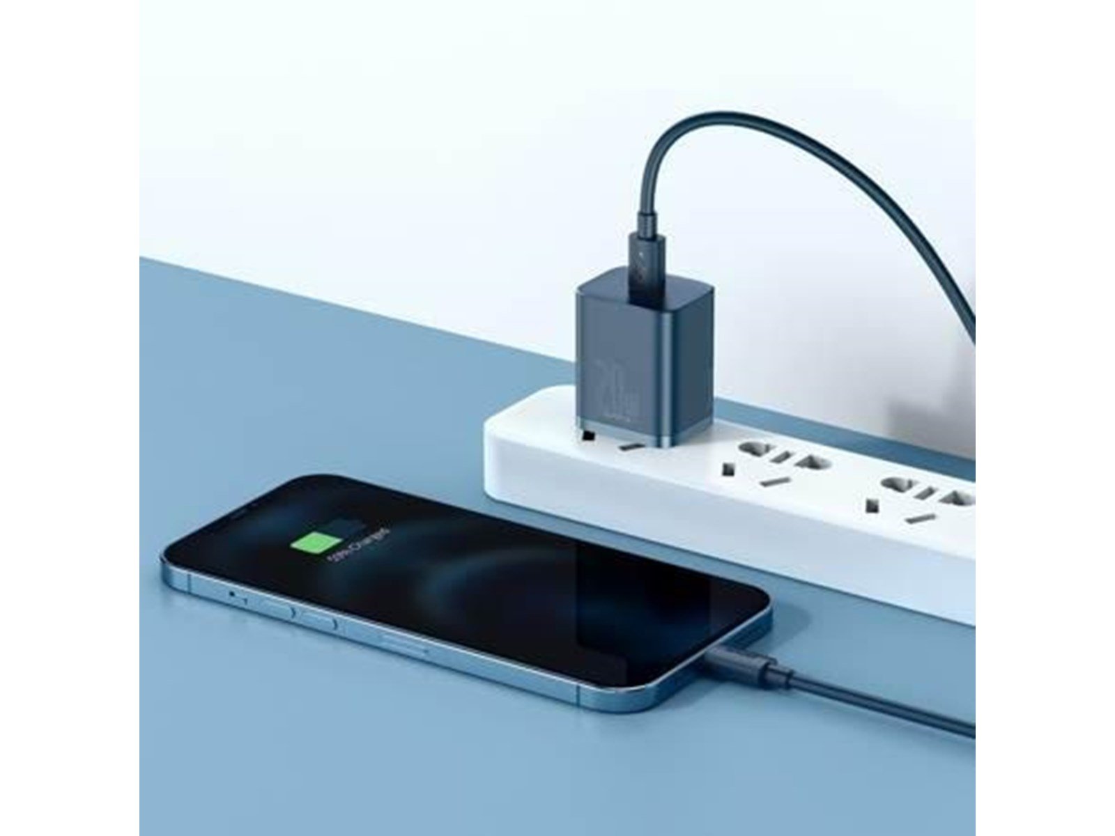 Baseus Super Si Quick Charger 1C 20W with USB-C cable for Lightning 1m (blue)