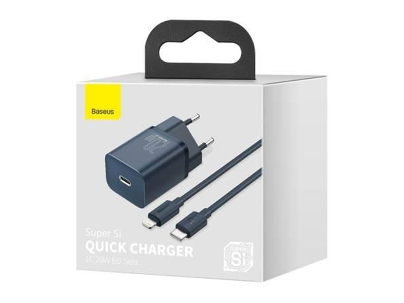 Baseus Super Si Quick Charger 1C 20W with USB-C cable for Lightning 1m (blue)