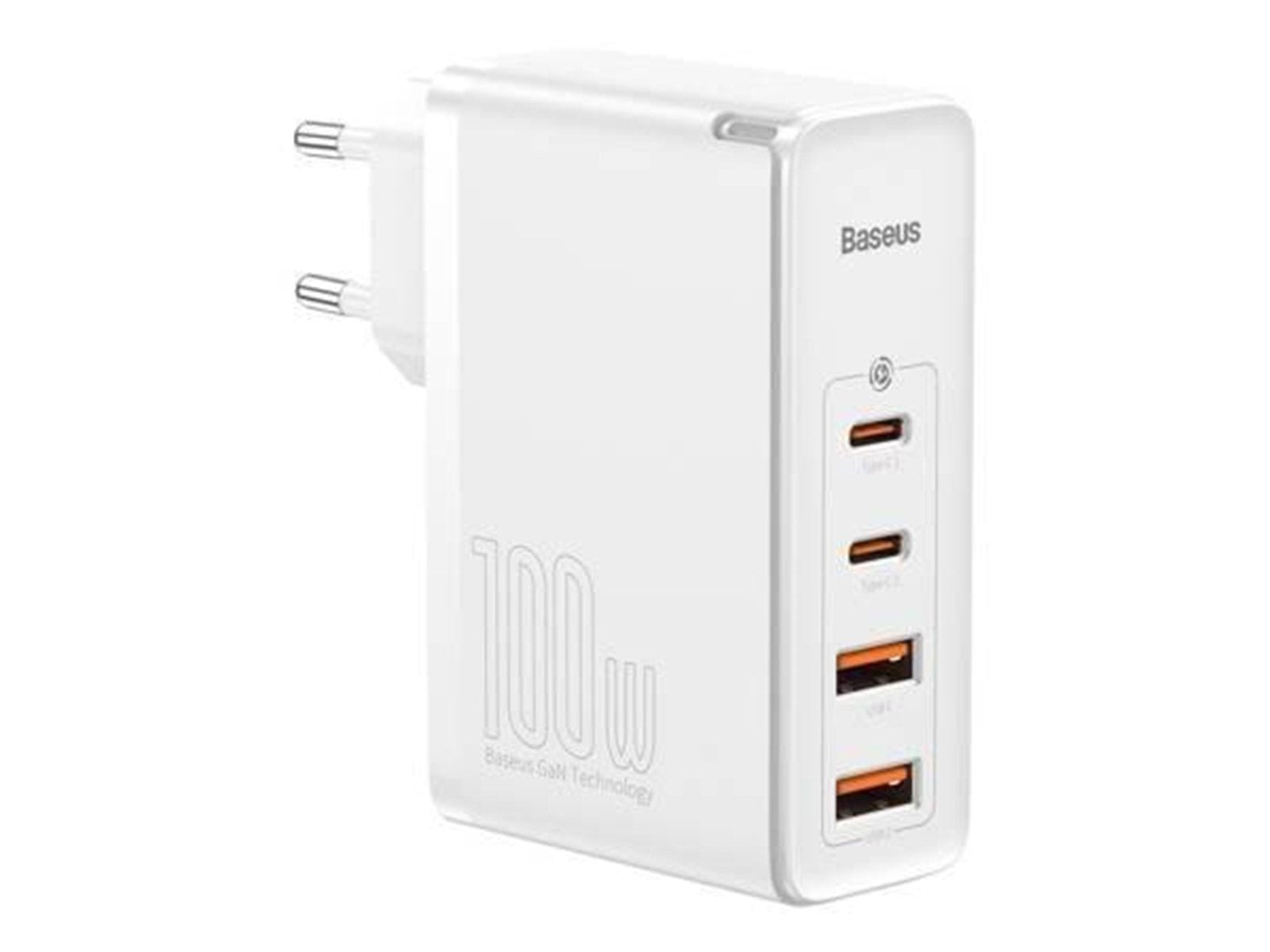 Baseus Travel Charger  GaN2 Pro Quick 2x USB + 2x USB-C 100W EU (white)