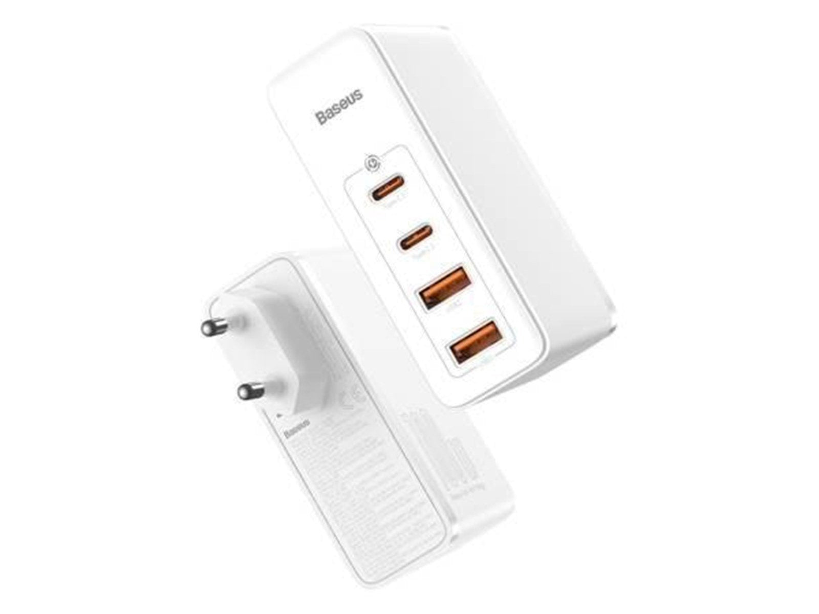 Baseus Travel Charger  GaN2 Pro Quick 2x USB + 2x USB-C 100W EU (white)