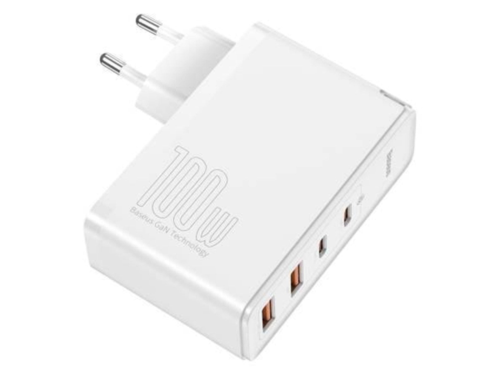 Baseus Travel Charger  GaN2 Pro Quick 2x USB + 2x USB-C 100W EU (white)