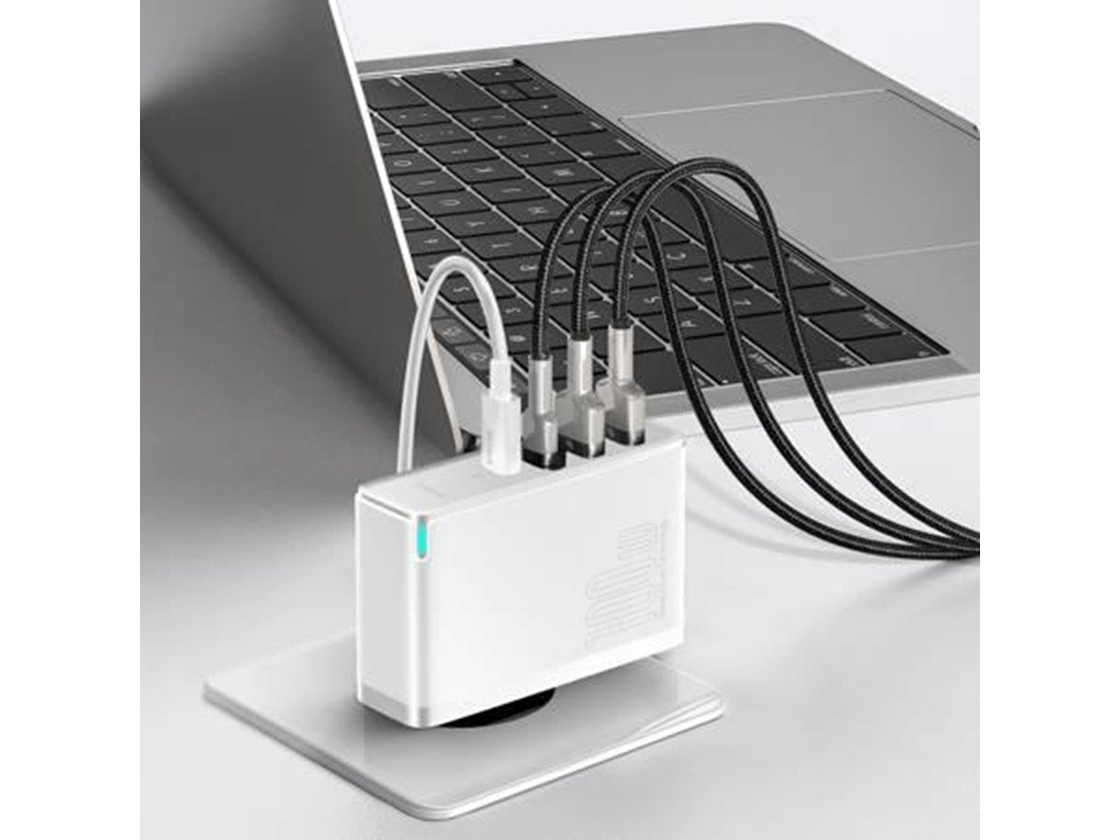 Baseus Travel Charger  GaN2 Pro Quick 2x USB + 2x USB-C 100W EU (white)
