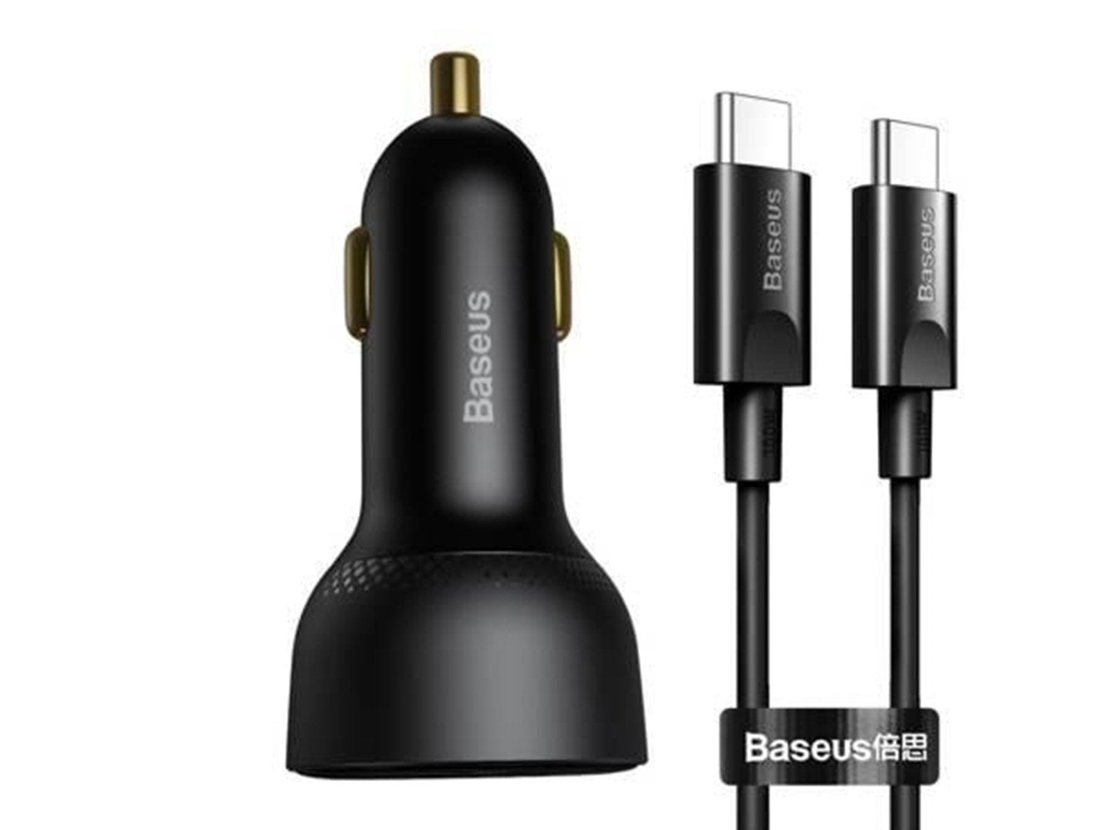 Baseus Car charger  Superme USB USB-C 100W + USB-C cable (black)