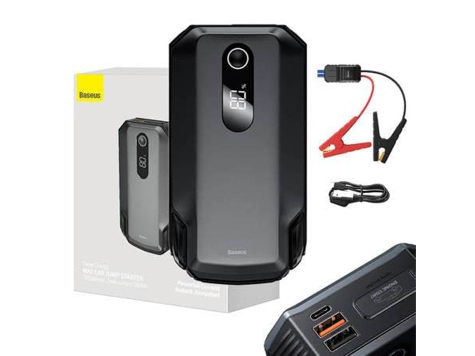 Baseus Powerbank / Super Energy Max Car Jump Starter 20000mAh 2000A USB (Black) Powerbank (Akku) - schwarz - 20000 mAh