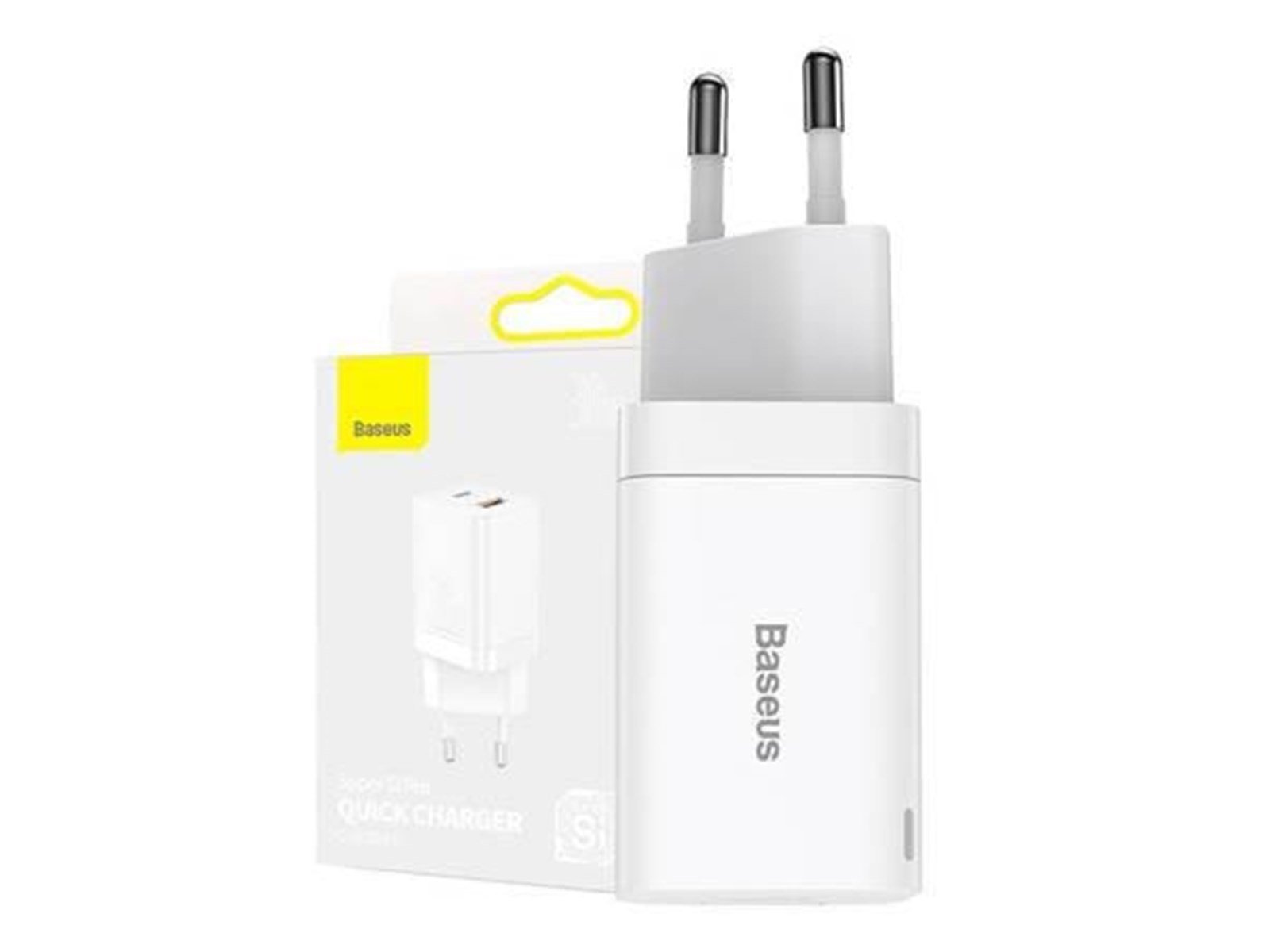 Baseus Super Si Pro Quick Charger USB + USB-C 30W (white)