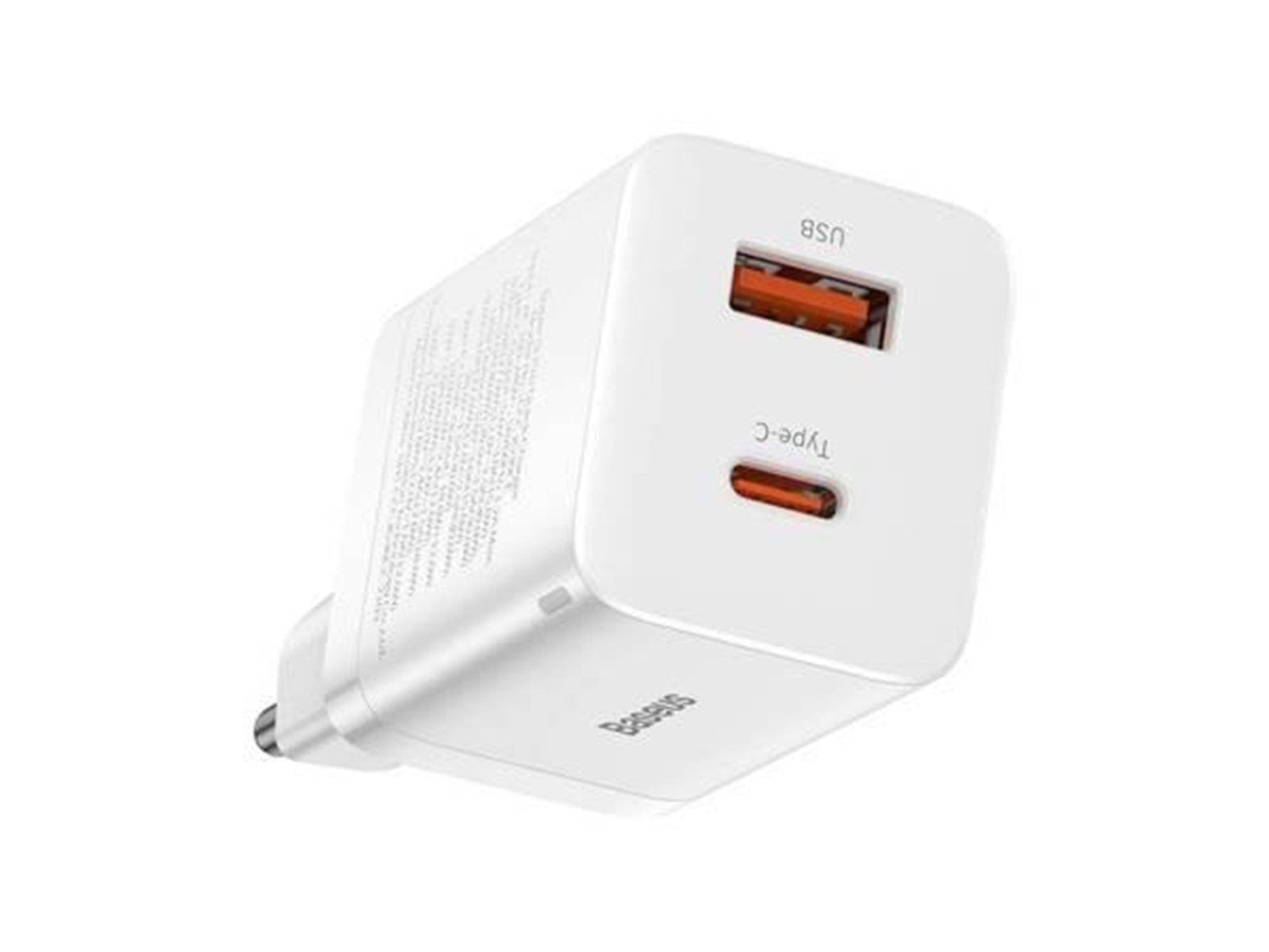 Baseus Super Si Pro Quick Charger USB + USB-C 30W (white)