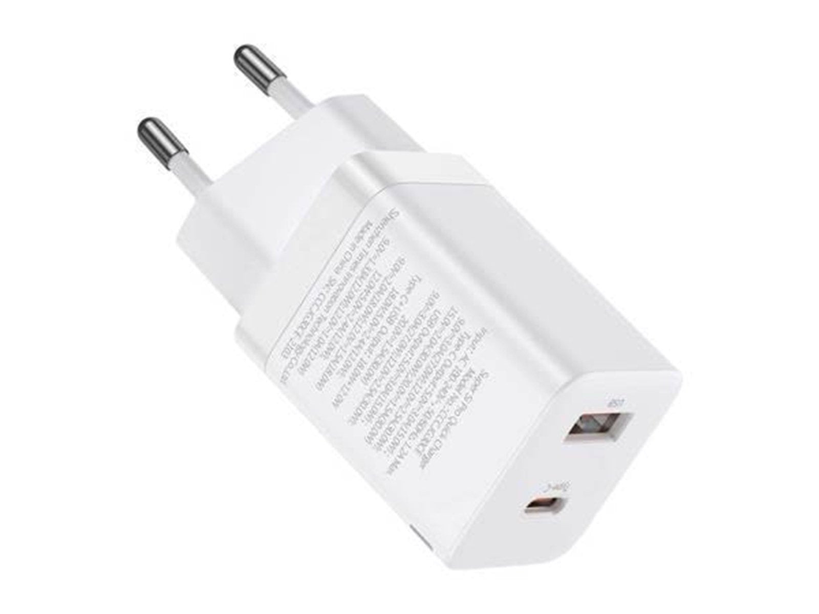Baseus Super Si Pro Quick Charger USB + USB-C 30W (white)