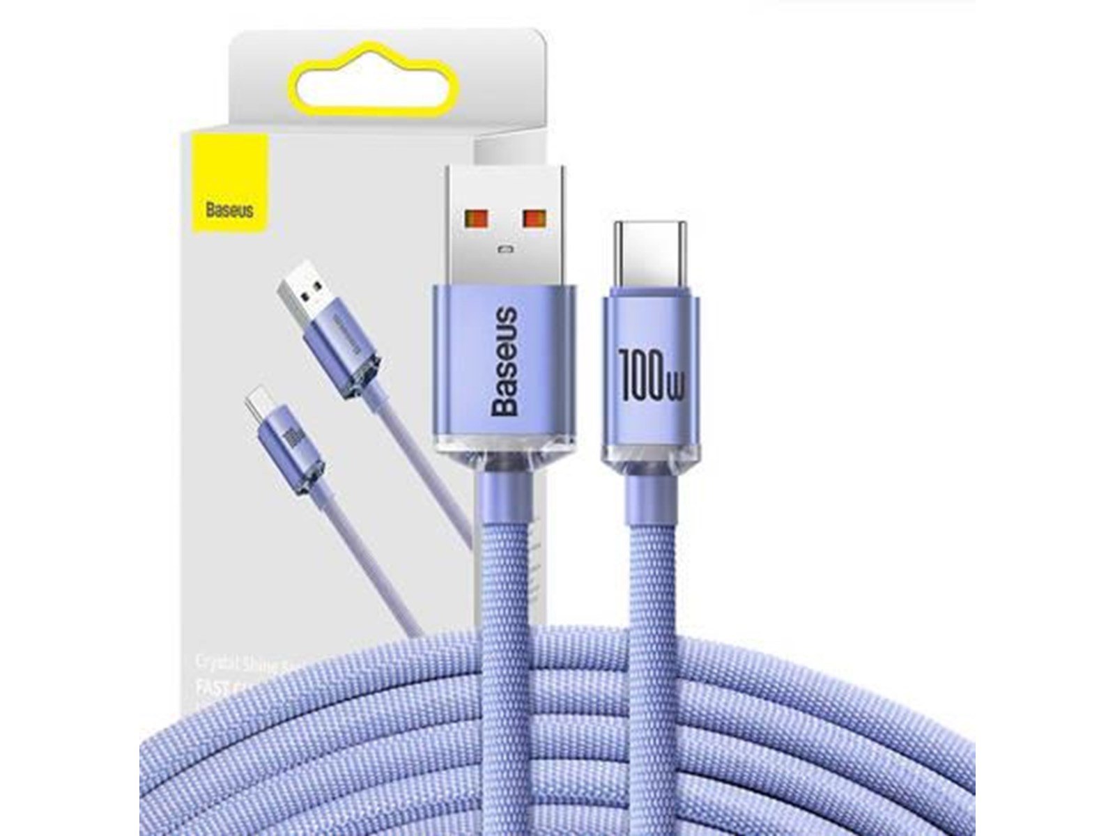 Baseus Crystal Shine cable USB to USB-C 100W 2m (purple)