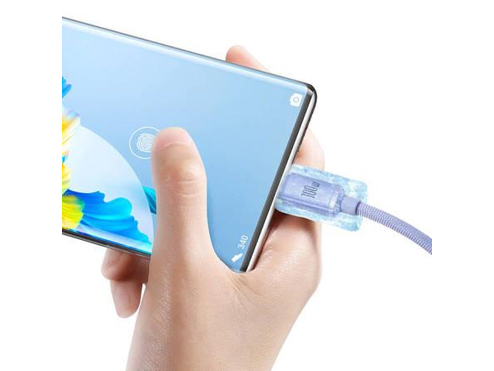 Baseus Crystal Shine cable USB to USB-C 100W 2m (purple)