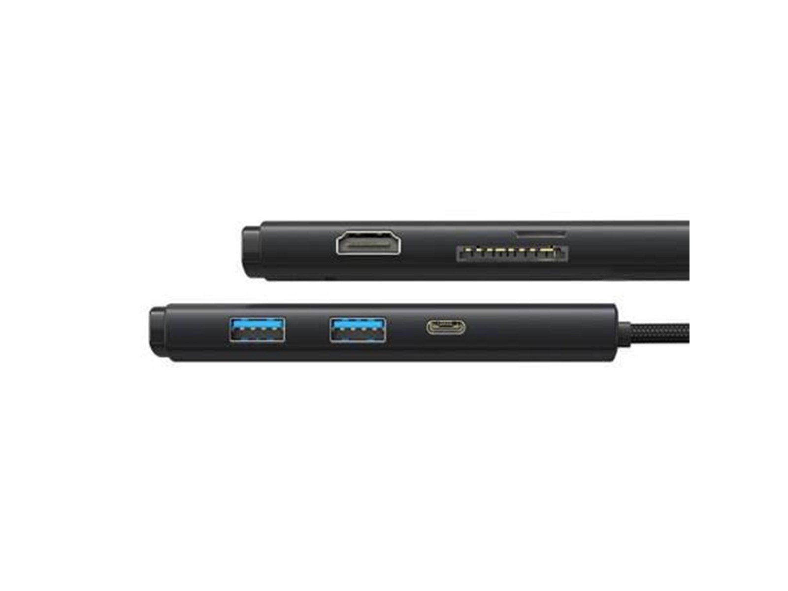 Baseus Hub 6w1  Lite Series USB-C to 2x USB 3.0 + USB-C PD + HDMI + SD/TF (black)