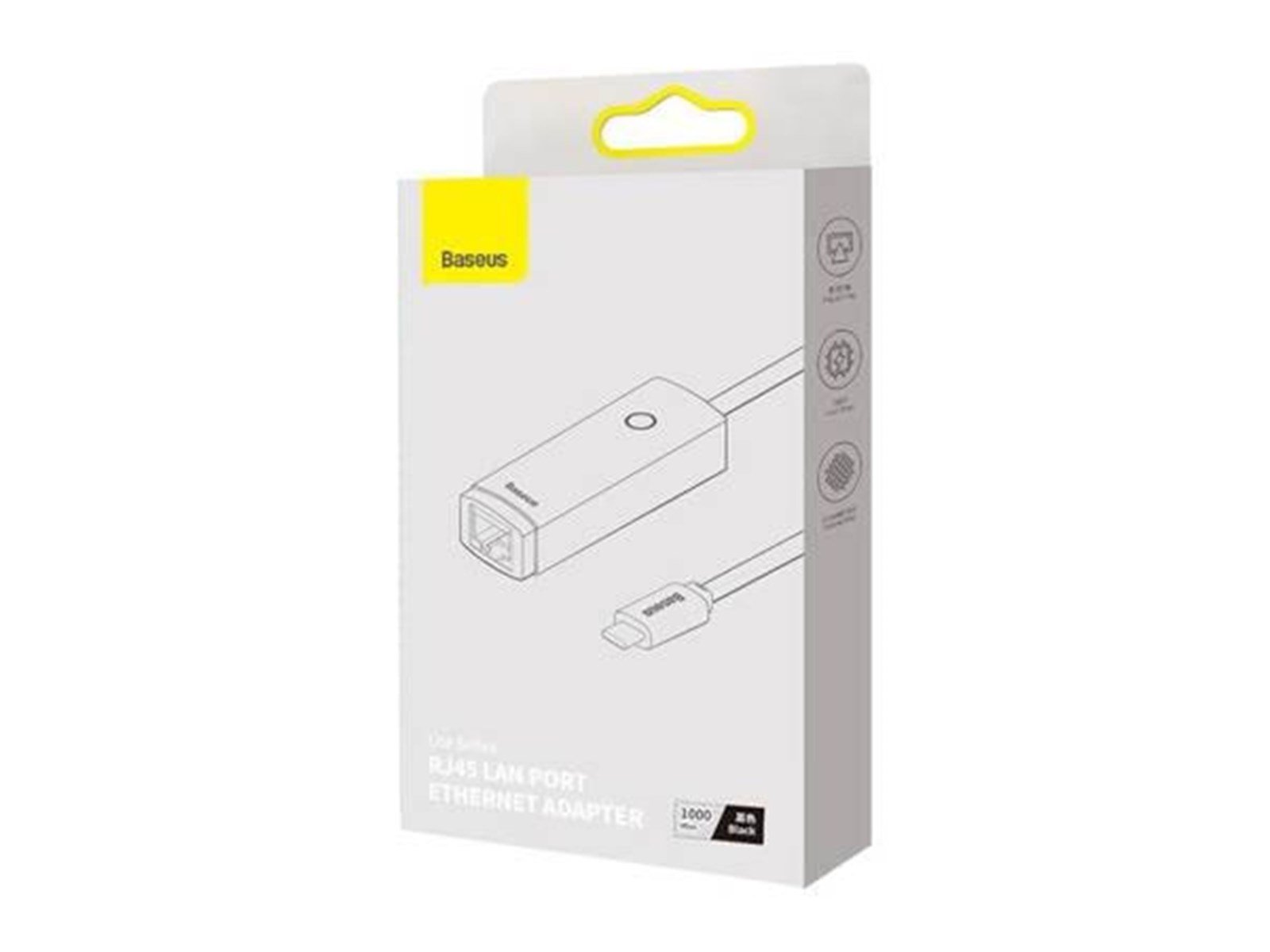 Baseus Network adapter  Lite Series USB-C to RJ45 (black)