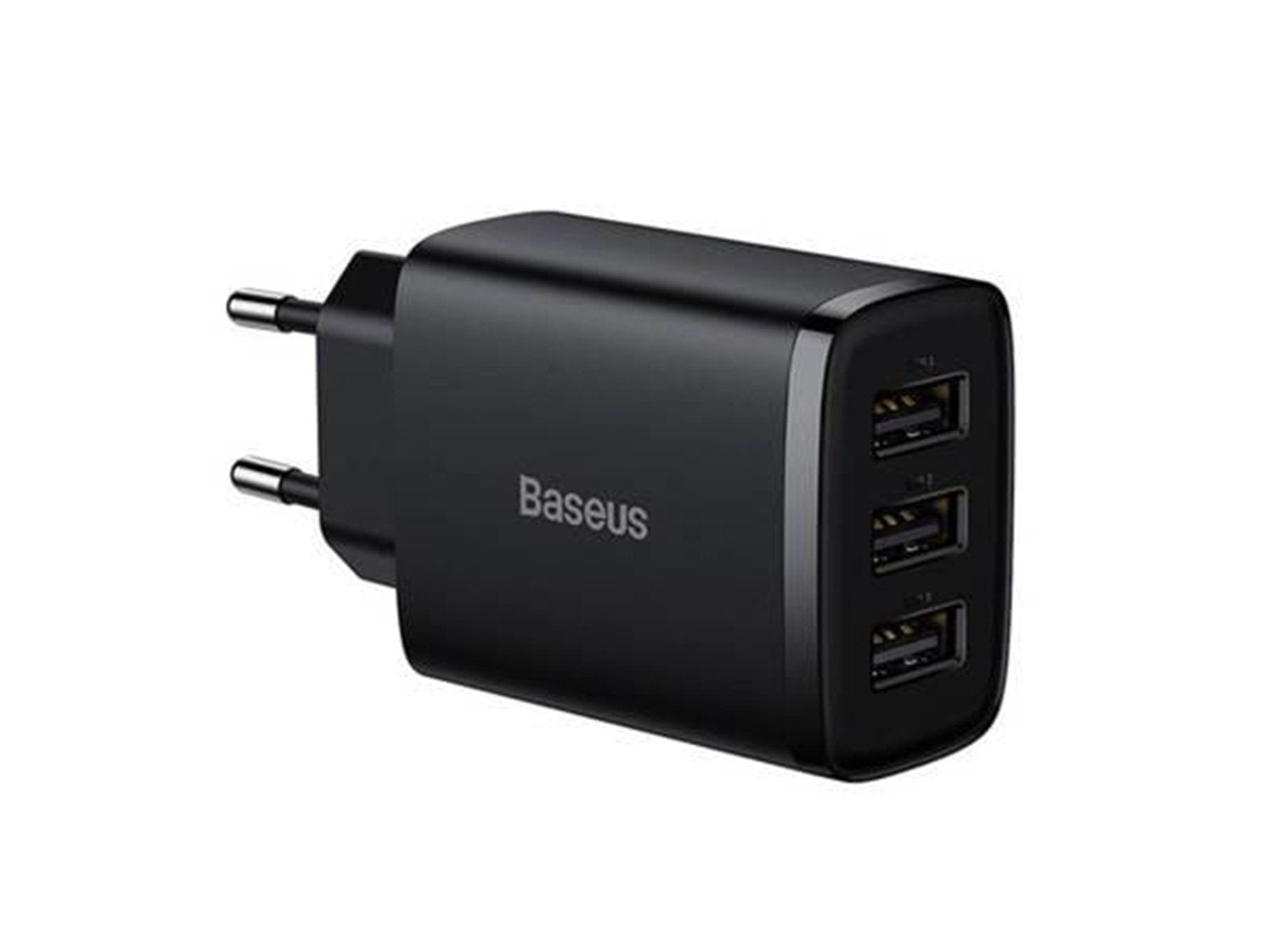 Baseus Compact Quick Charger 3x USB 17W (Black)