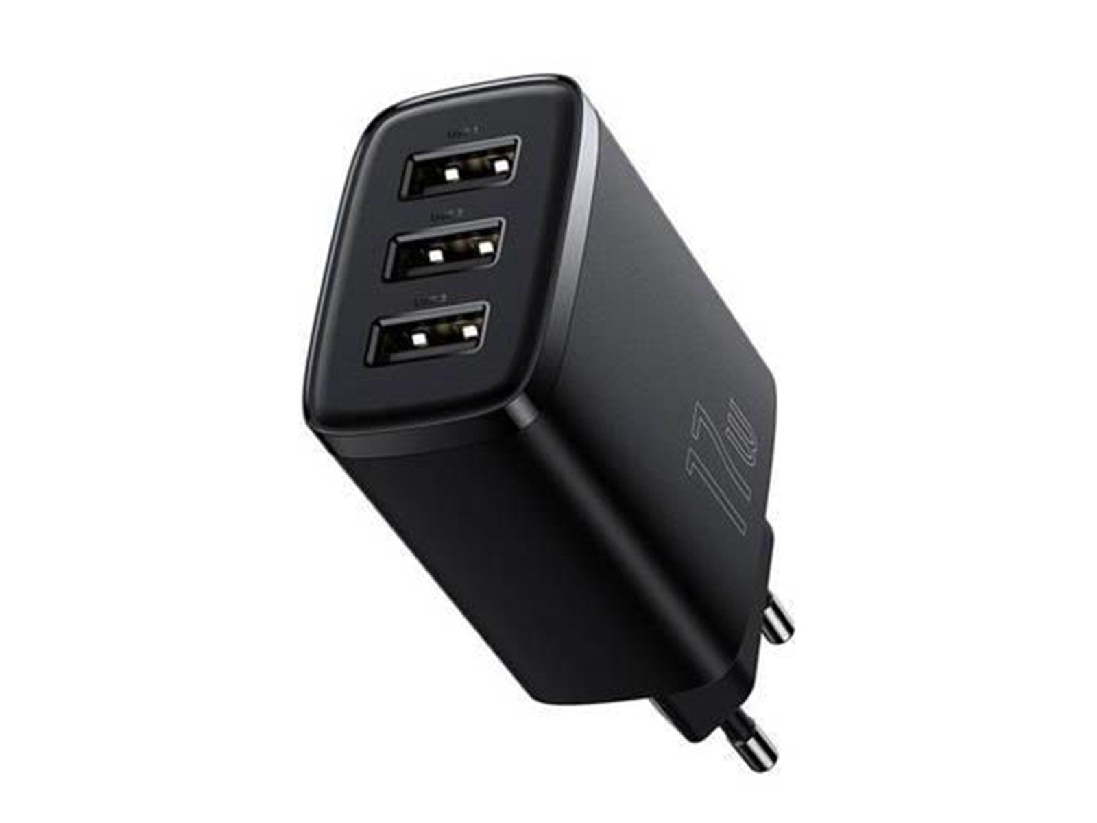 Baseus Compact Quick Charger 3x USB 17W (Black)