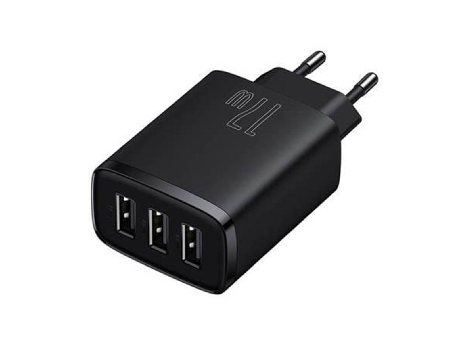 Baseus Compact Quick Charger 3x USB 17W (Black)